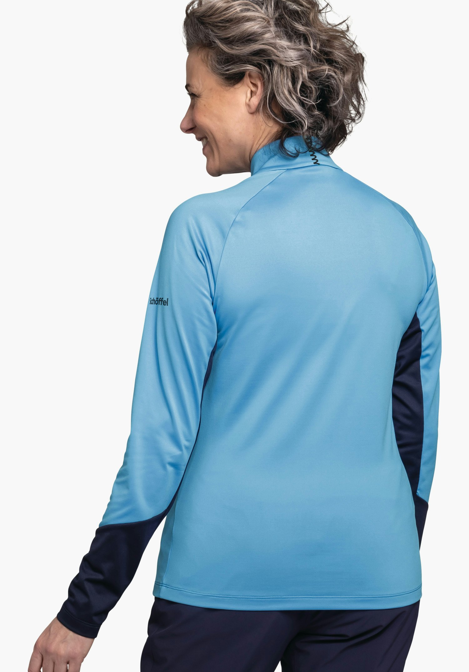 Sporty color block half-zip