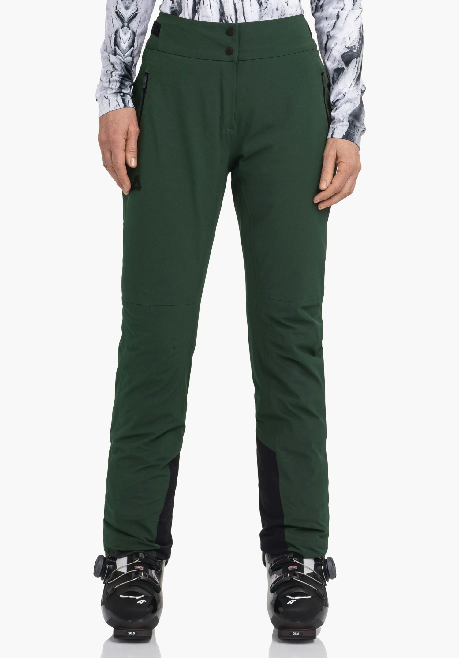 Waterproof, sporty performance ski pants