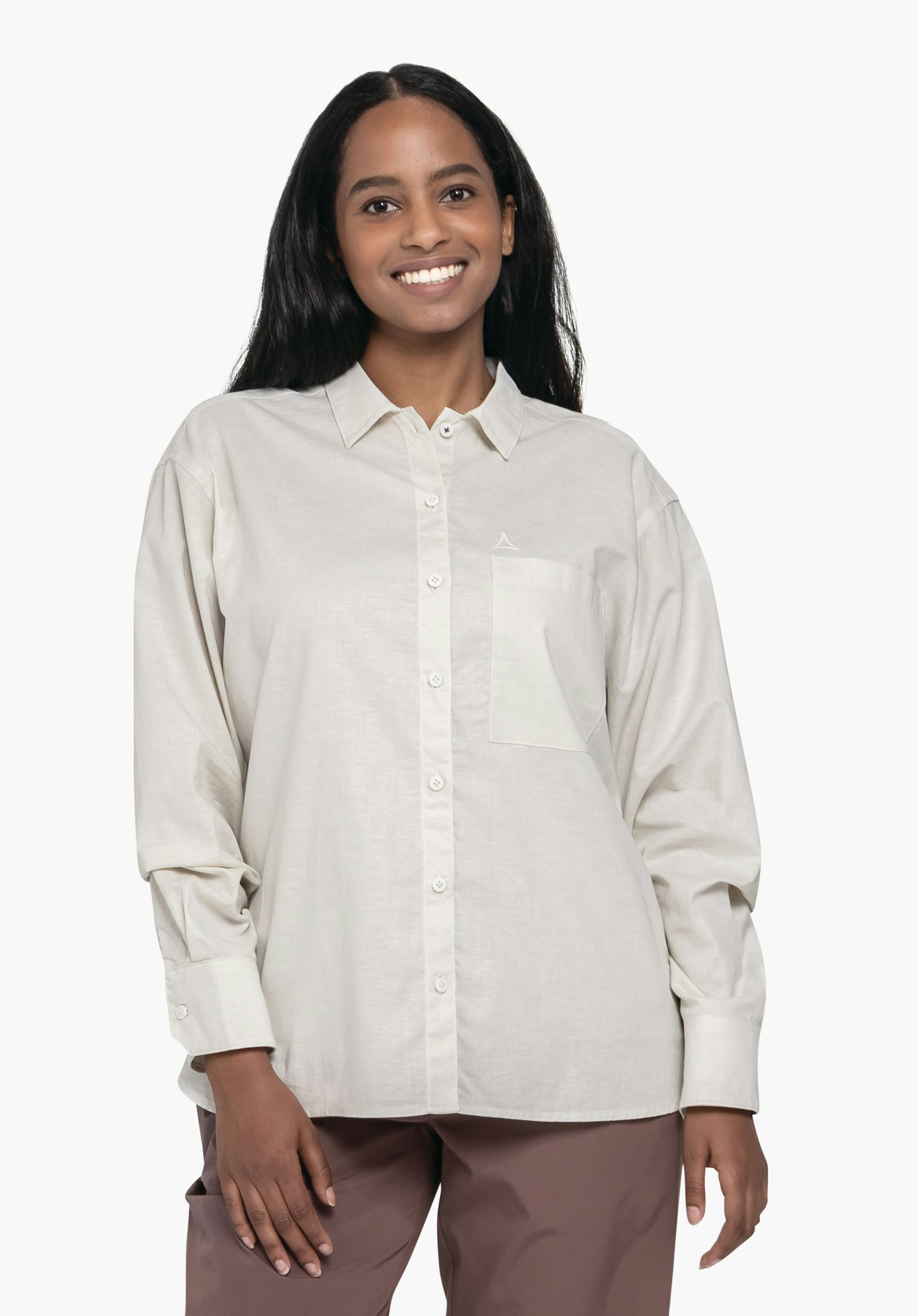 Summery oversize shirt blouse