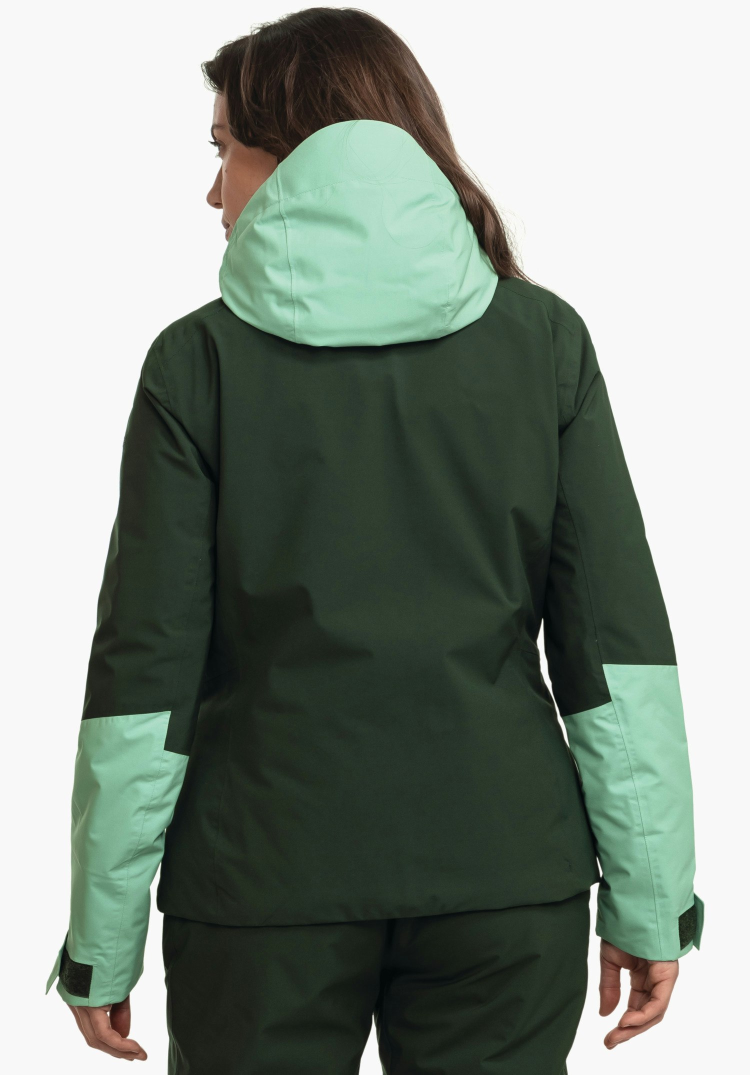 Color Block ski jacket with ventilation