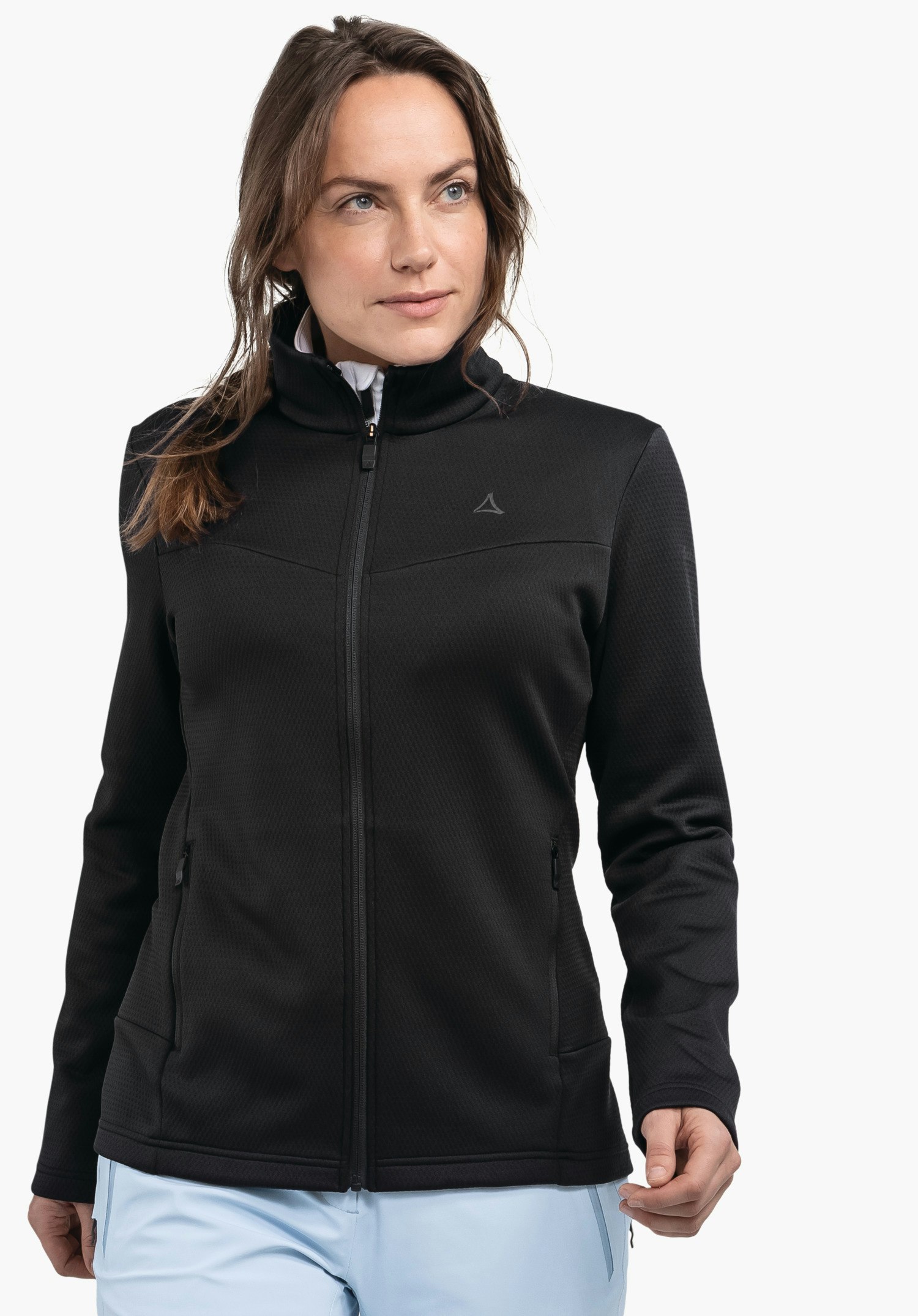 Fleece jacket suitable for everyday wear and skiing