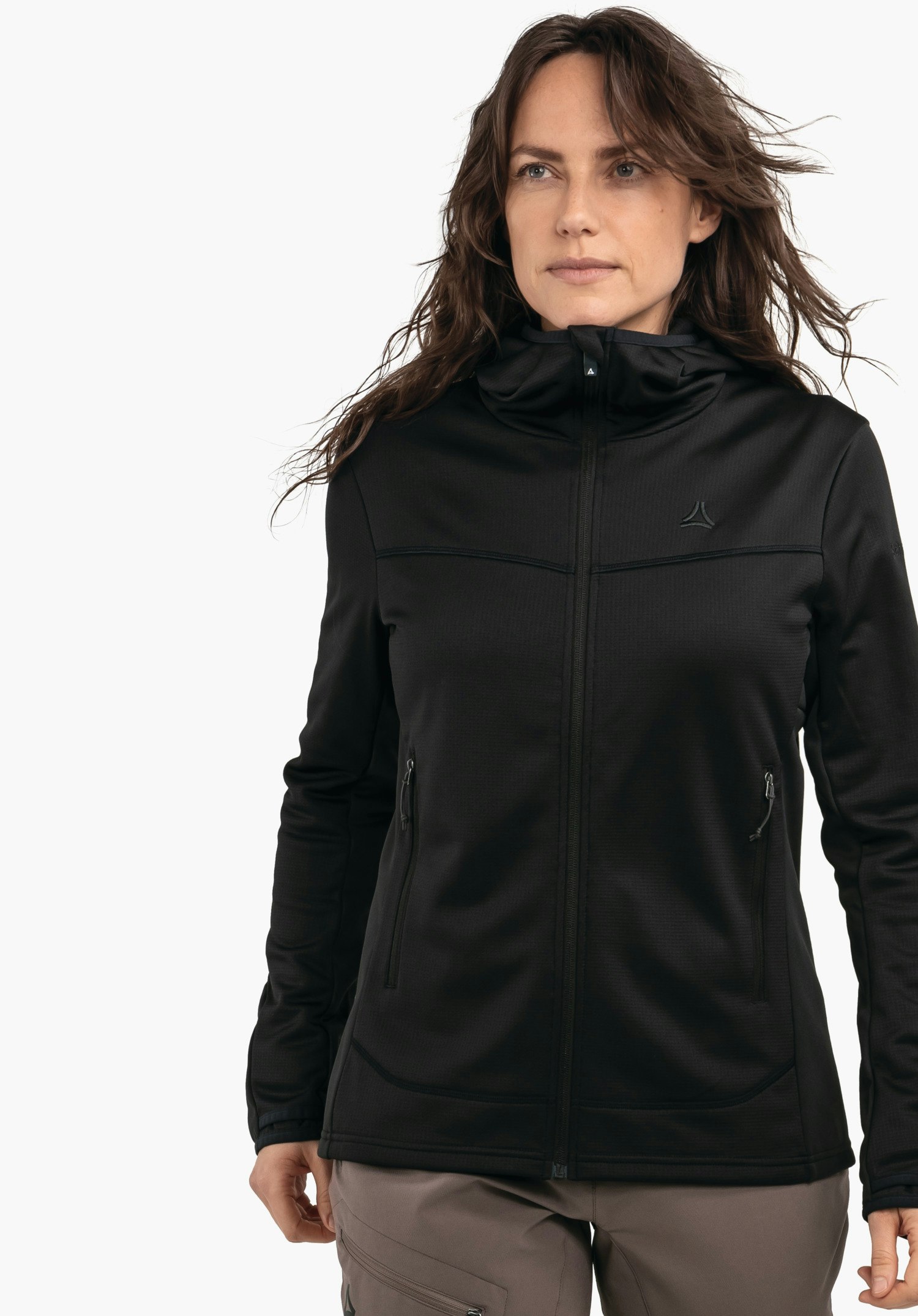 Fleece hoody with maximum freedom of movement