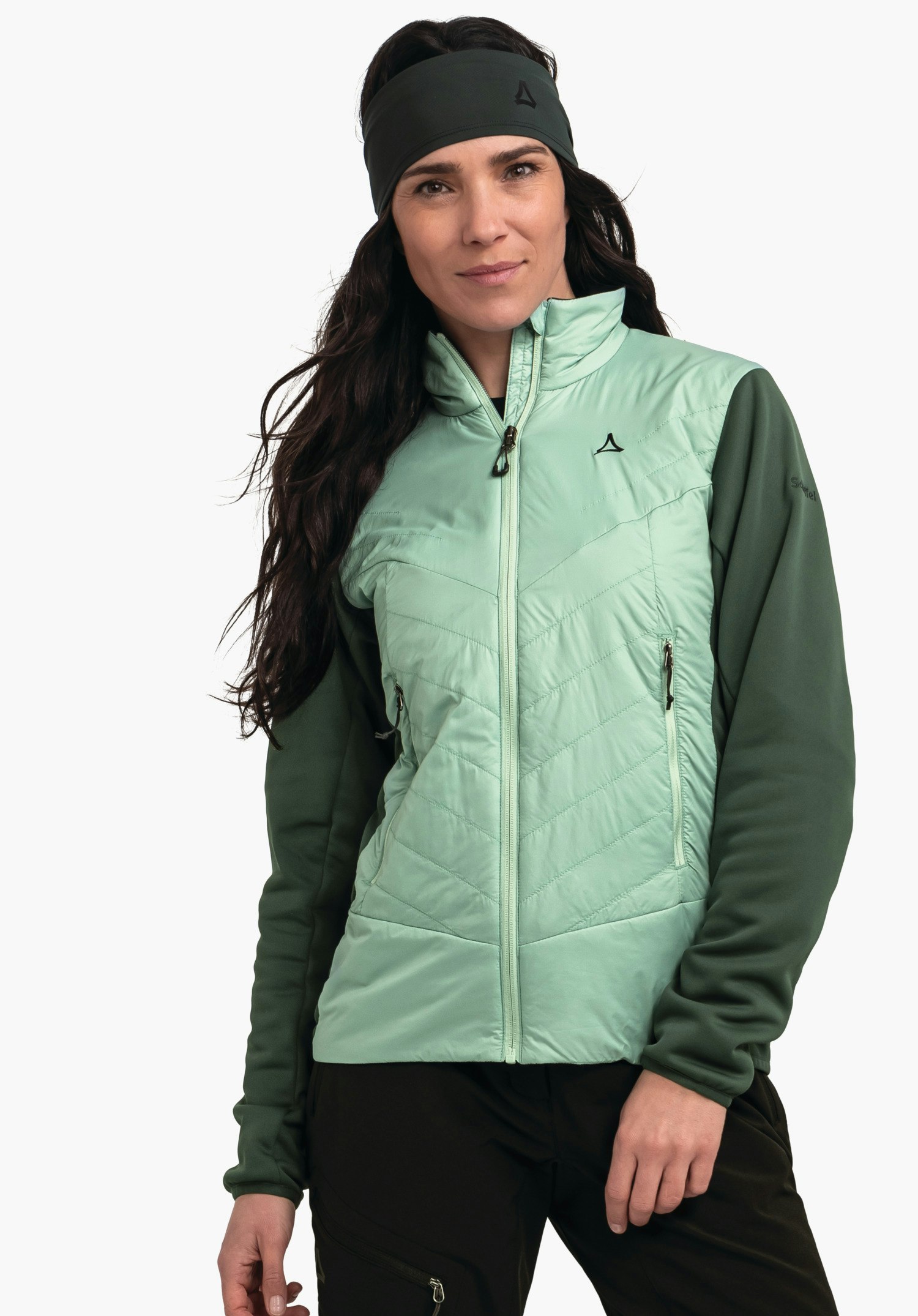 Compressible windproof hybrid jacket