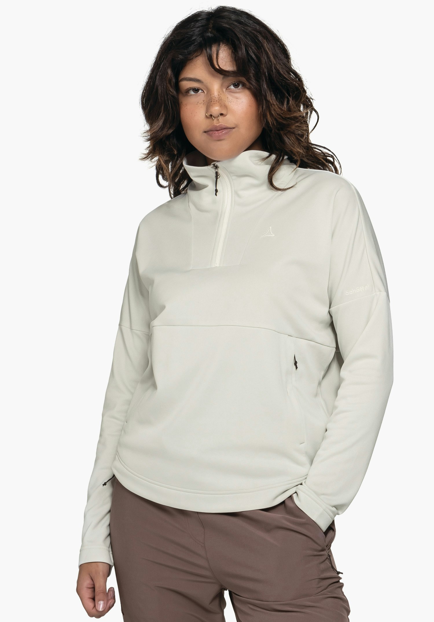 Recyclable half-zip fleece