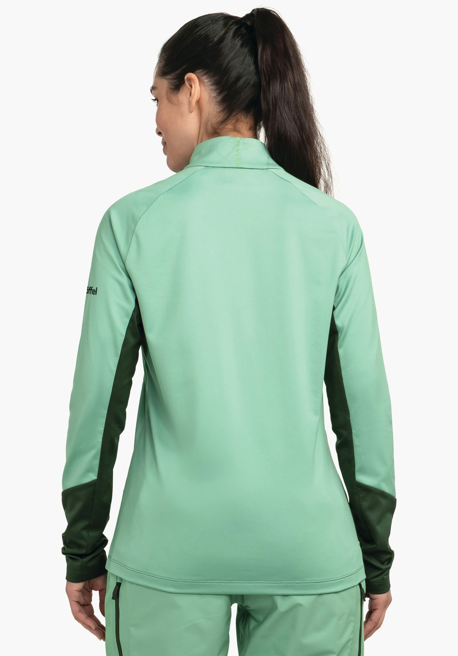 Sporty color block half-zip
