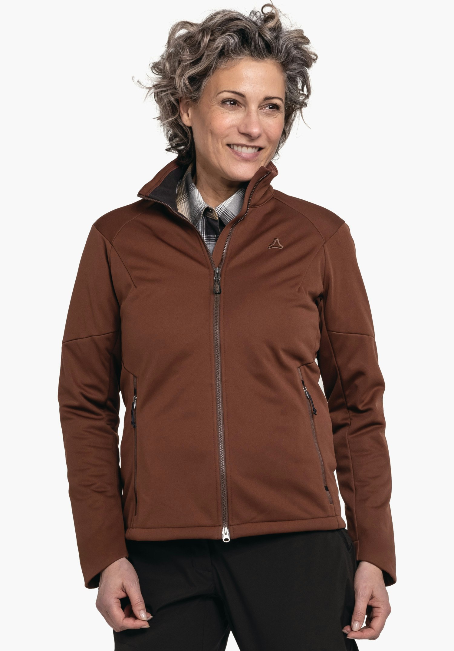Warming softshell jacket for hiking
