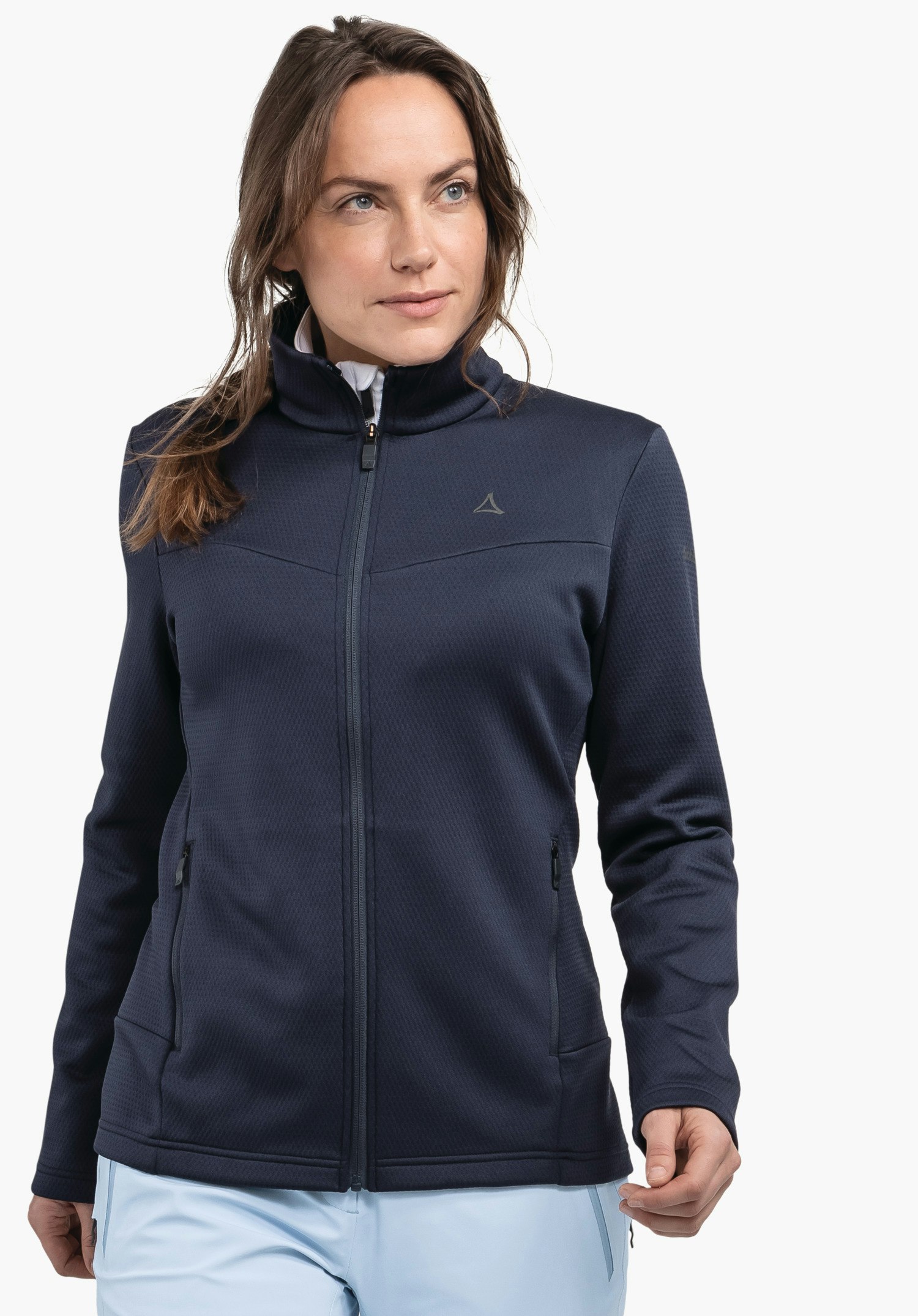 Fleece jacket suitable for everyday wear and skiing