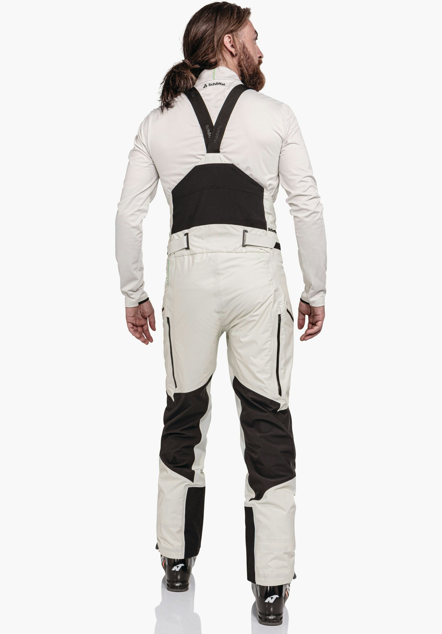 High-tech hardshell pants with thermal zones