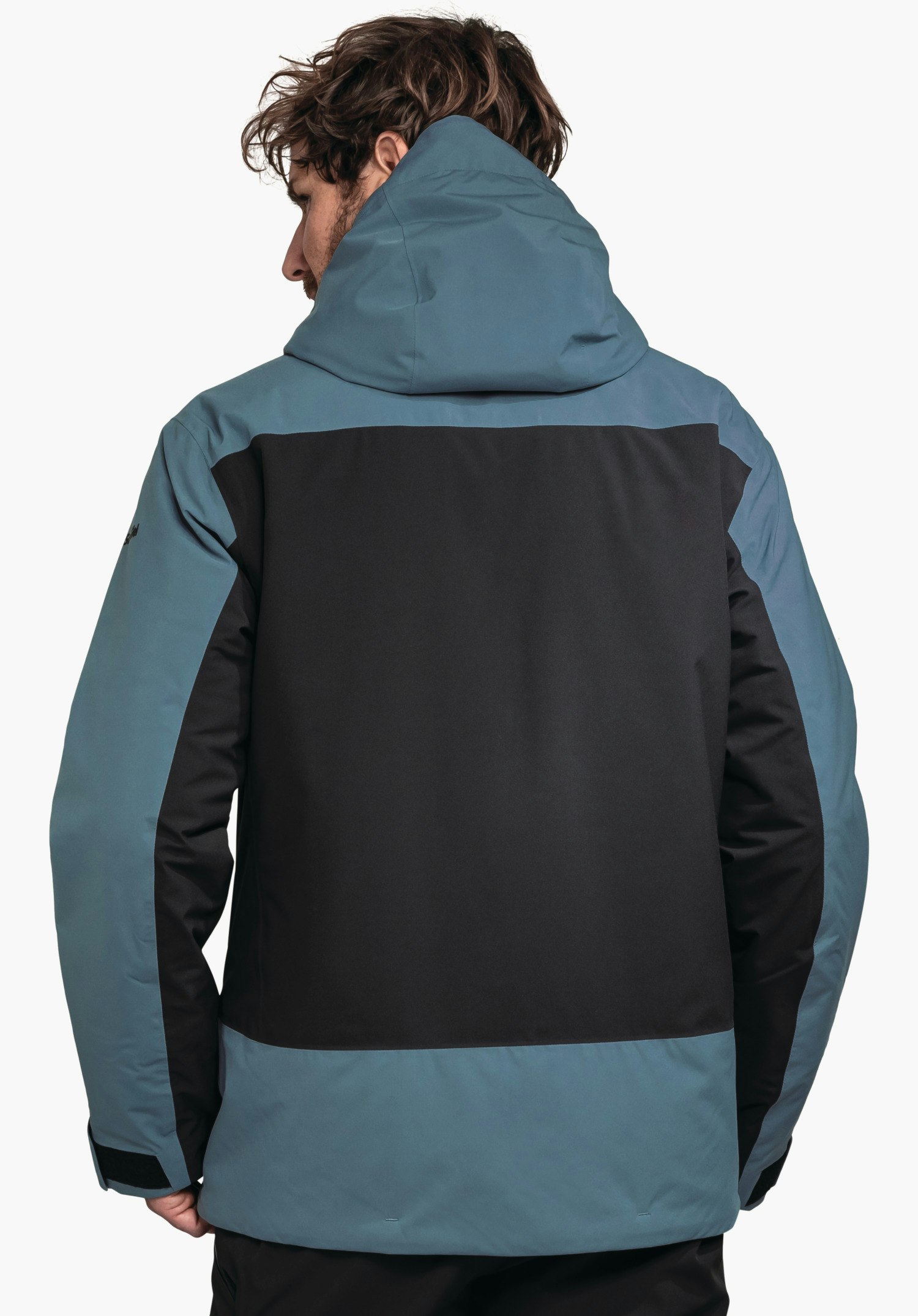 Sporty color block ski jacket