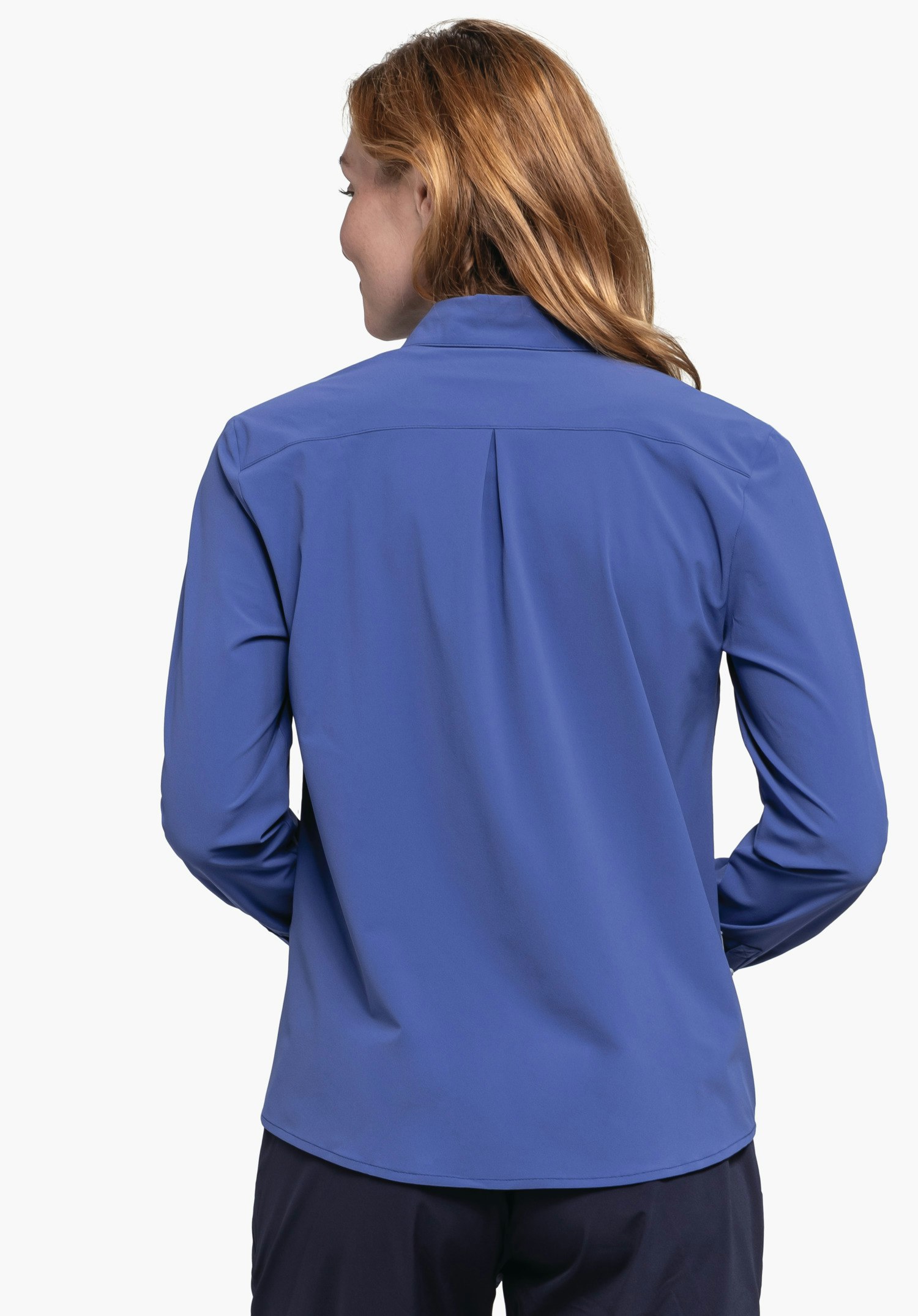 Long-sleeved blouse made from recycled material