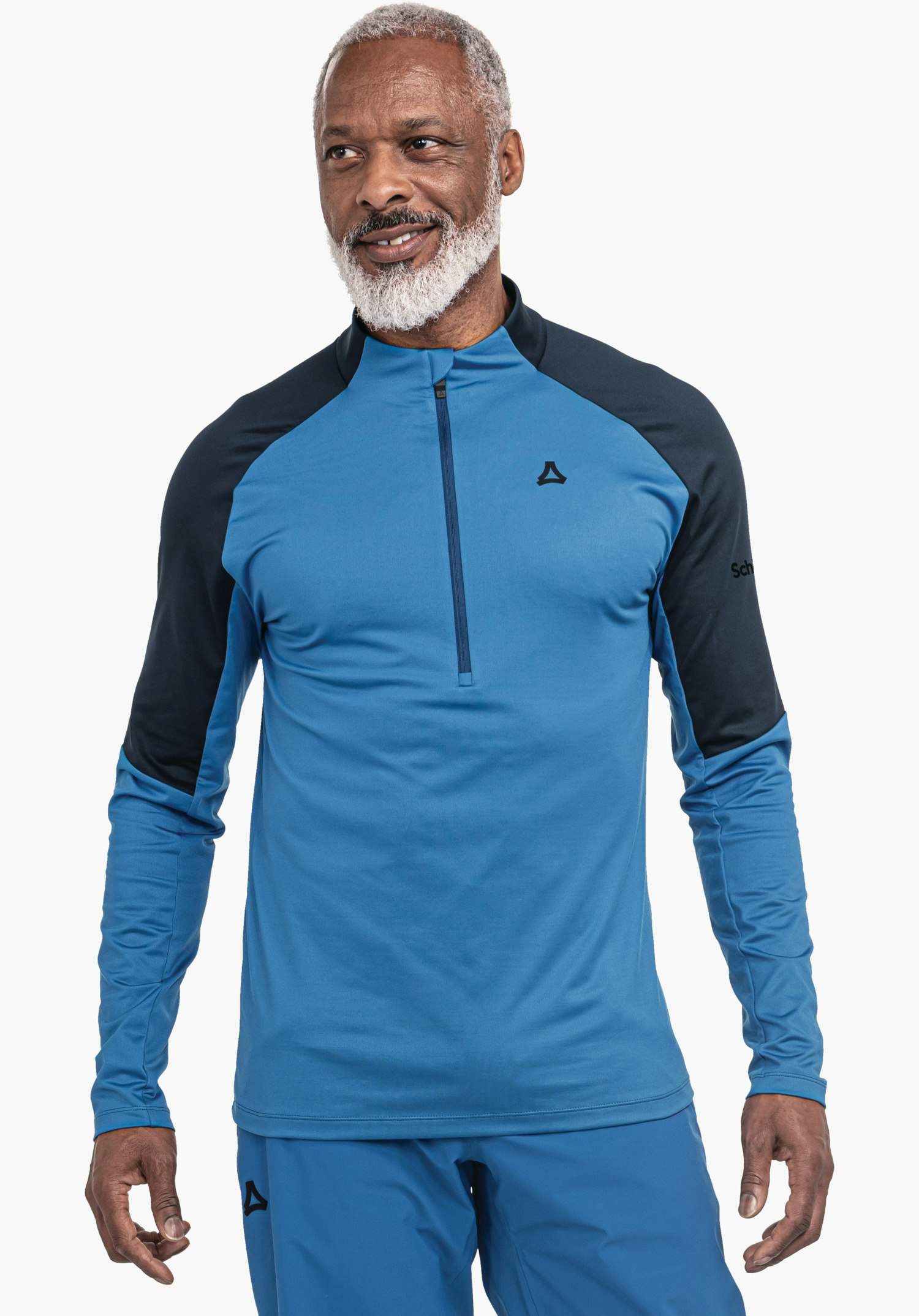 Sporty color block half-zip