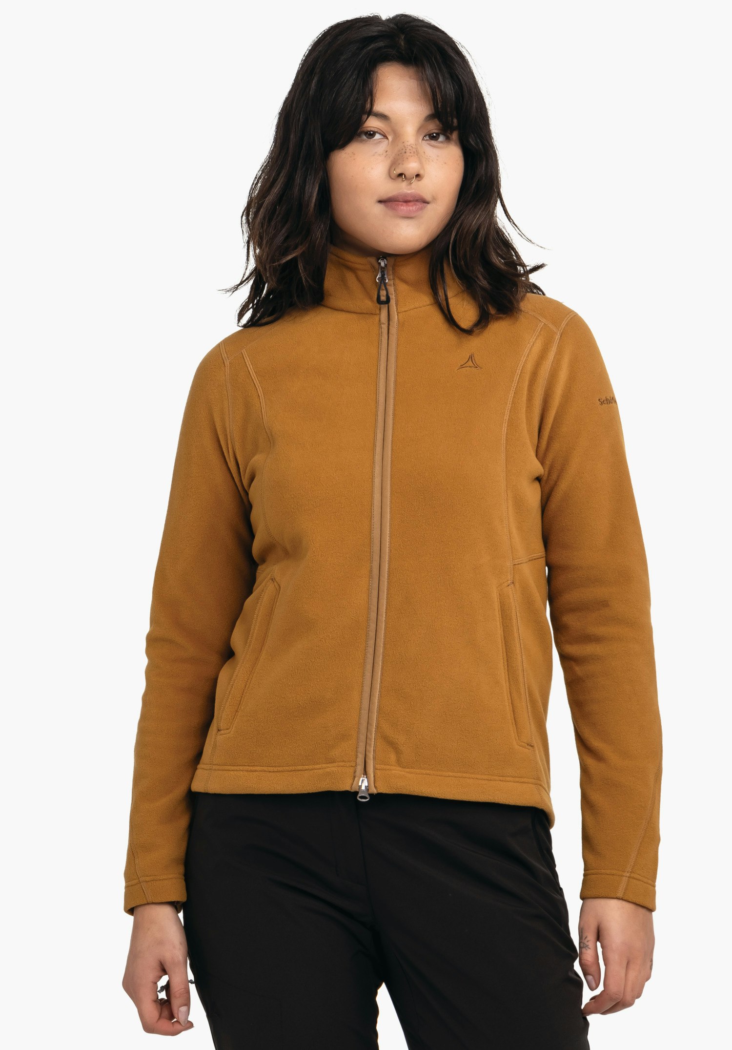Fleece jacket with high wearing comfort