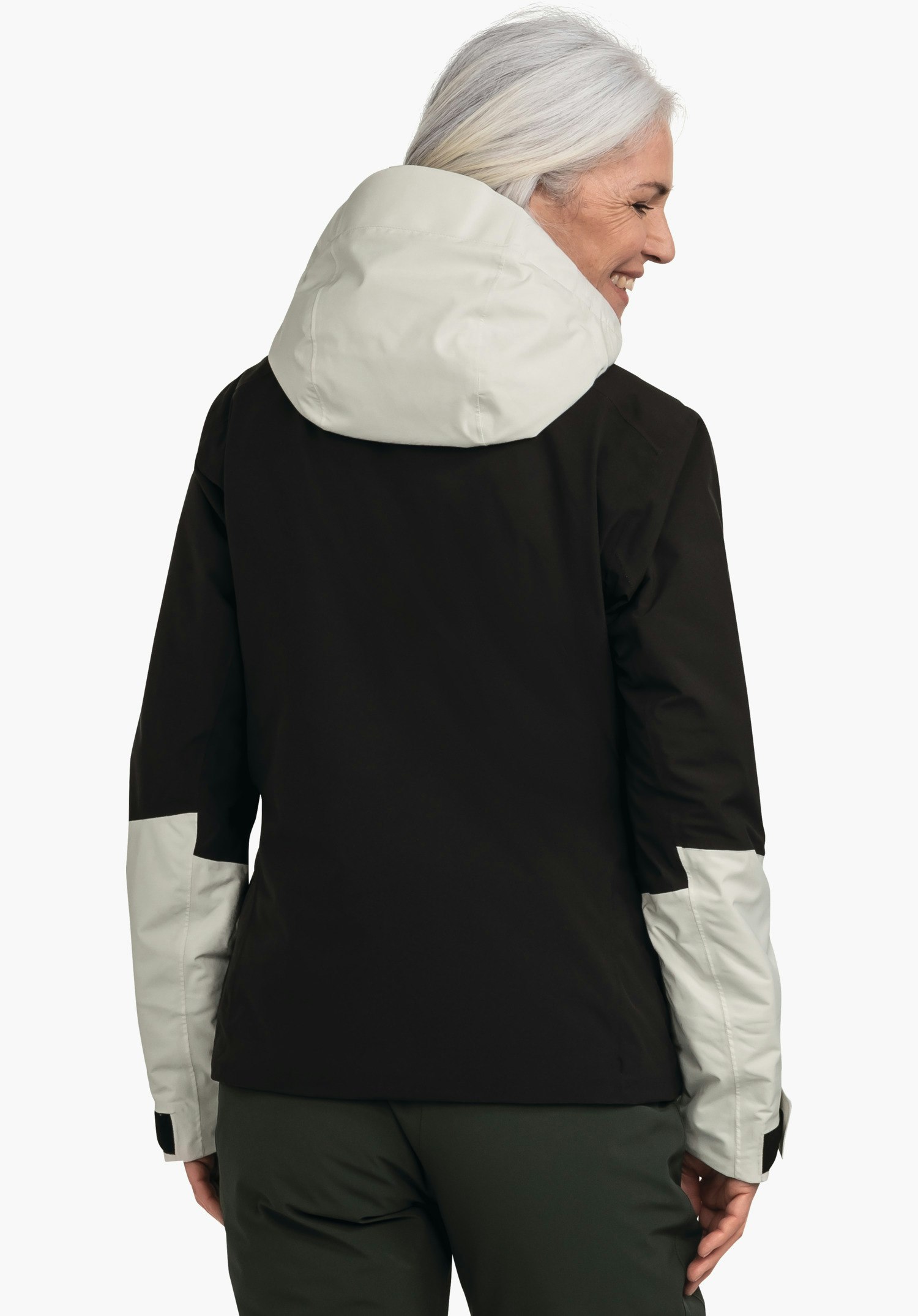 Color Block ski jacket with ventilation