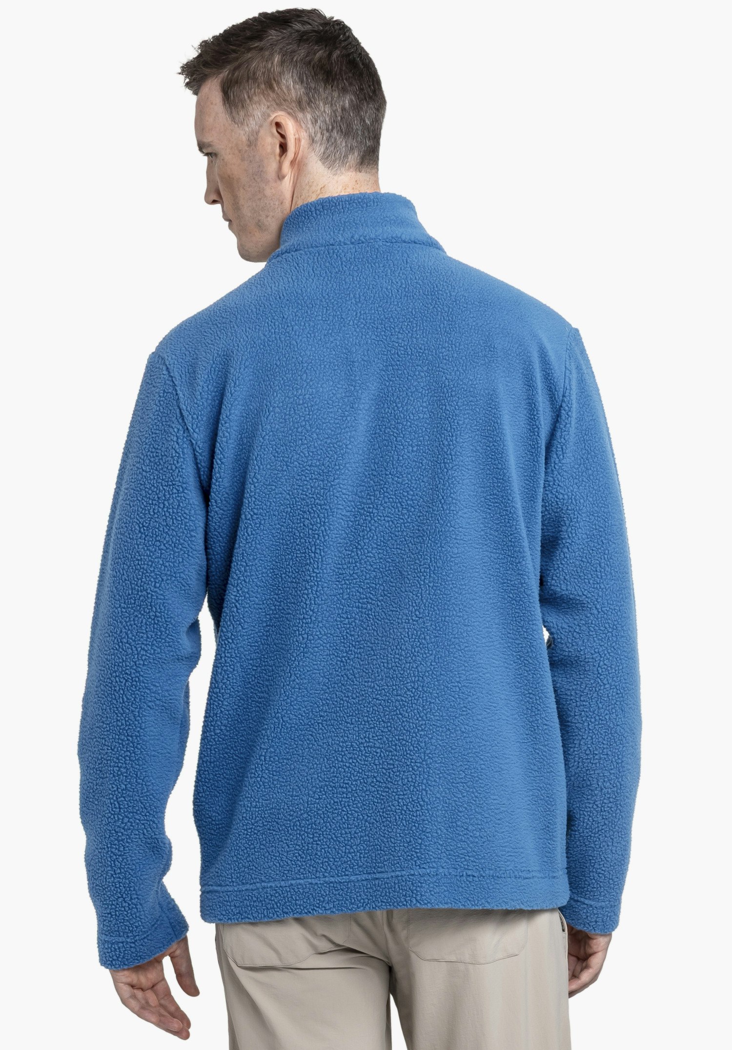 Warm Sherpa fleece jacket with stand-up collar
