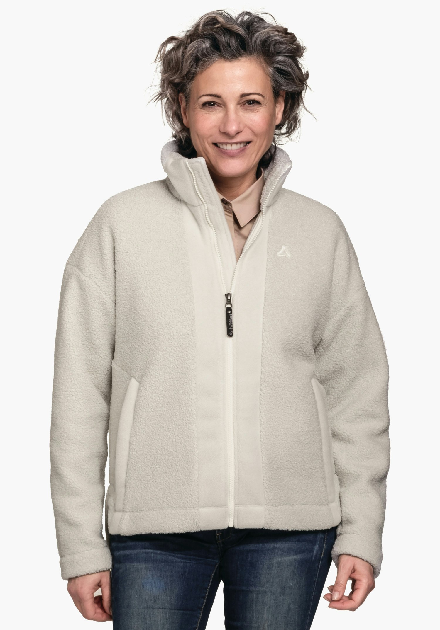 Casual sherpa fleece as a transition jacket
