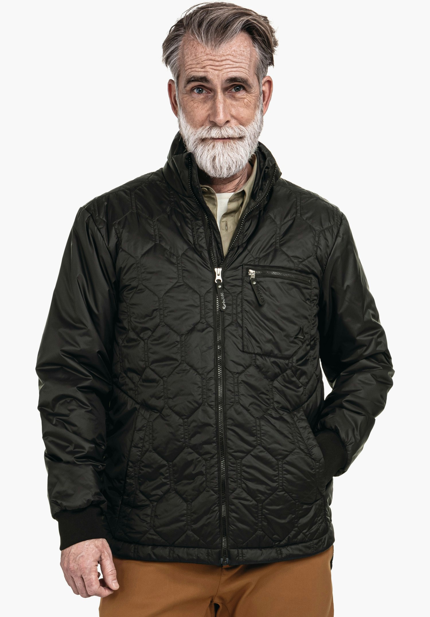 Lightweight insulated jacket with decorative quilting