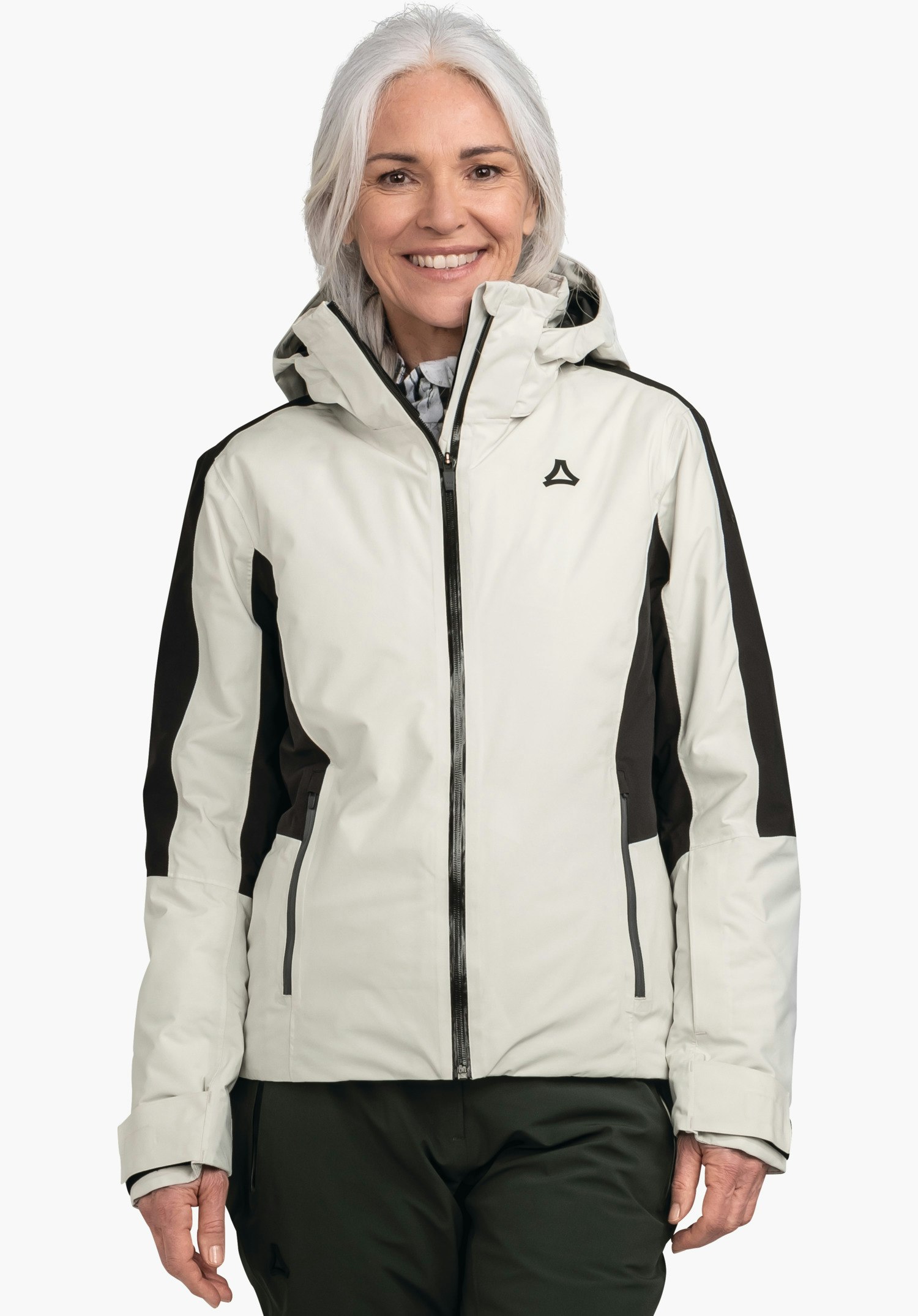 Color Block ski jacket with ventilation