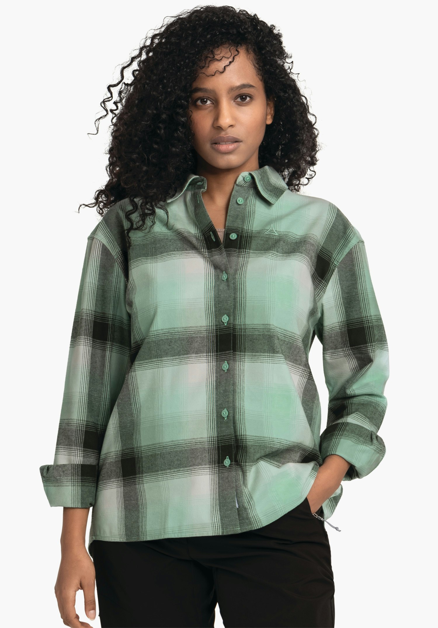 Hiking blouse with roll up sleeves