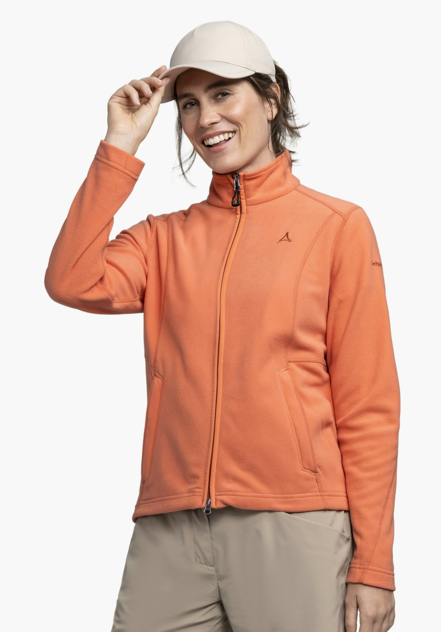 Fleece jacket with high wearing comfort