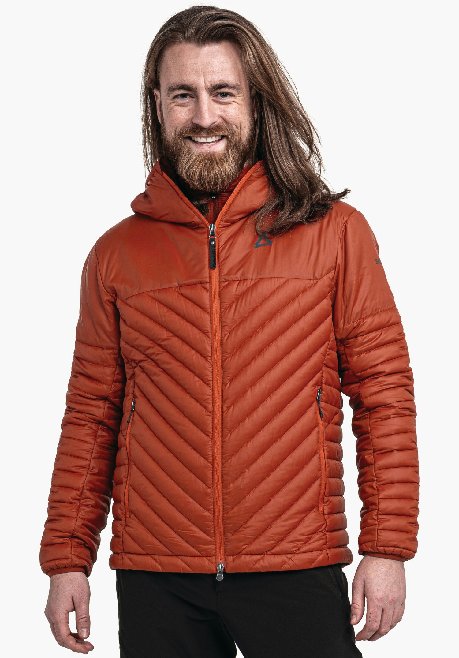 Down jacket for sporty hikes