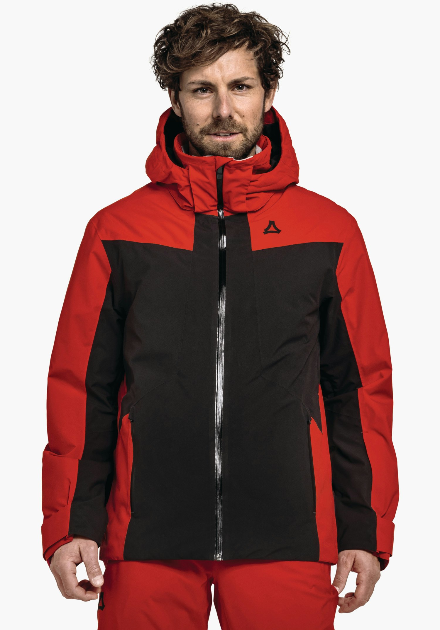 Color Block ski jacket with ventilation