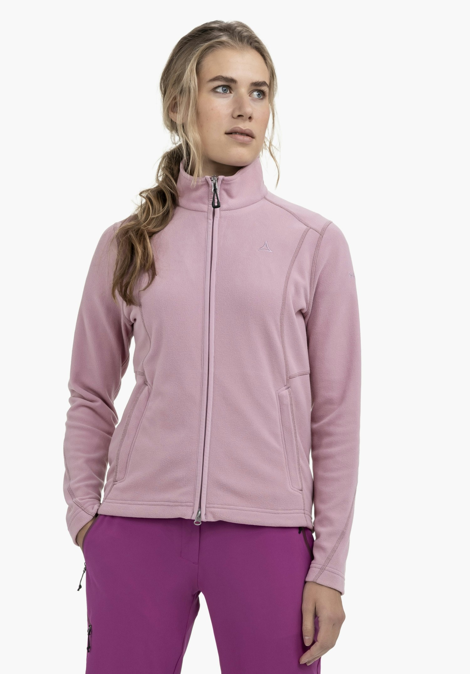Fleece jacket with high wearing comfort
