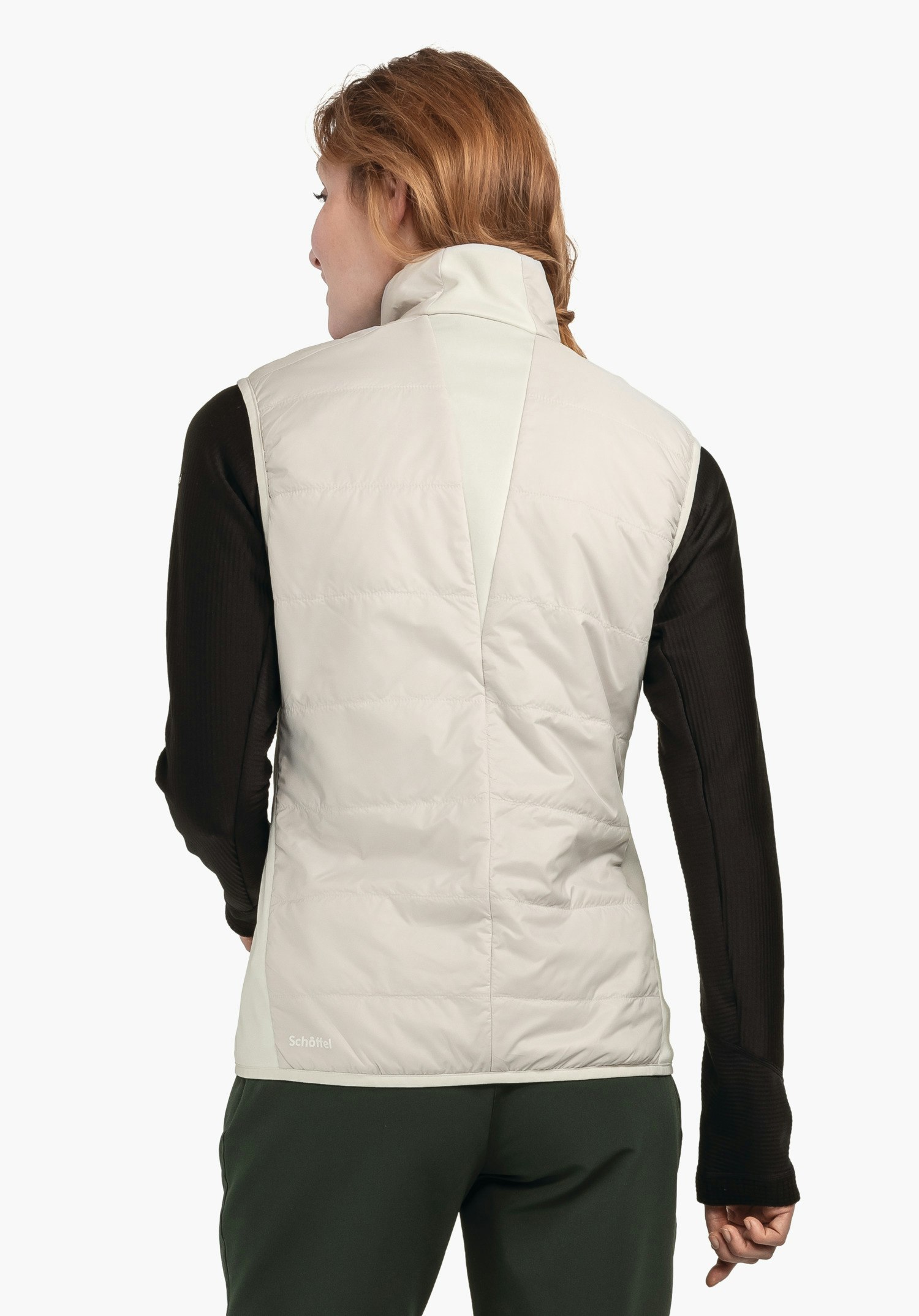 Windproof hybrid vest for hiking