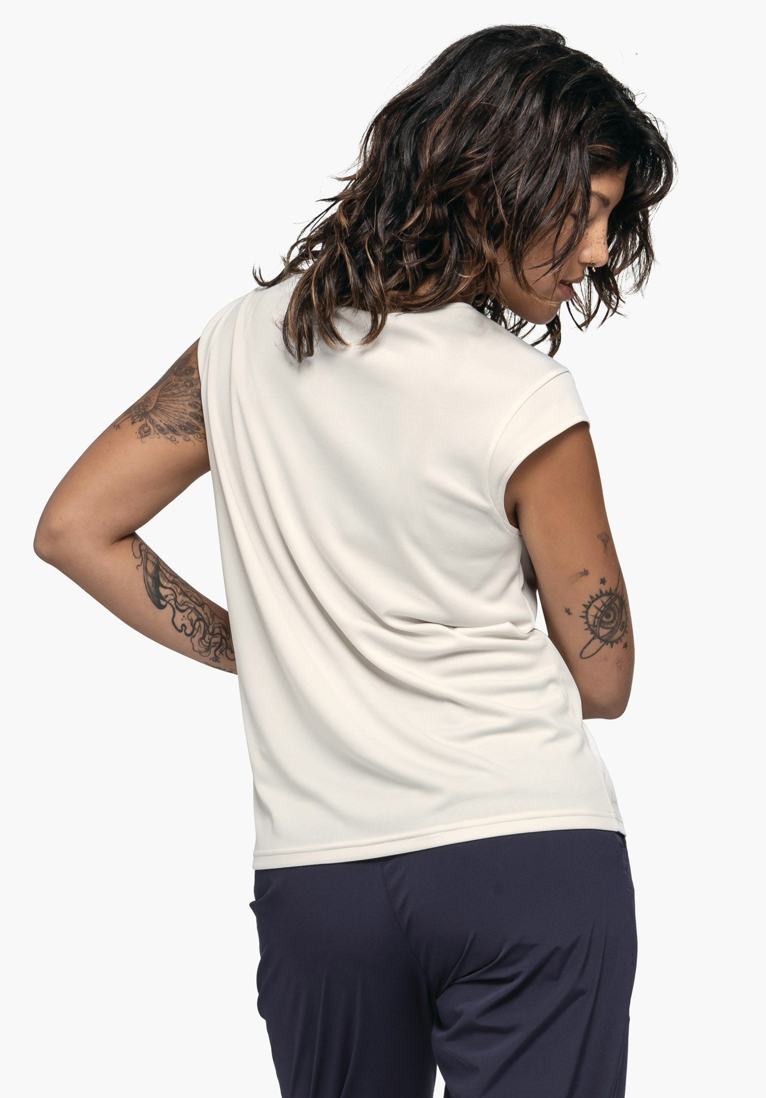 Recyclable T-shirt in a melange look