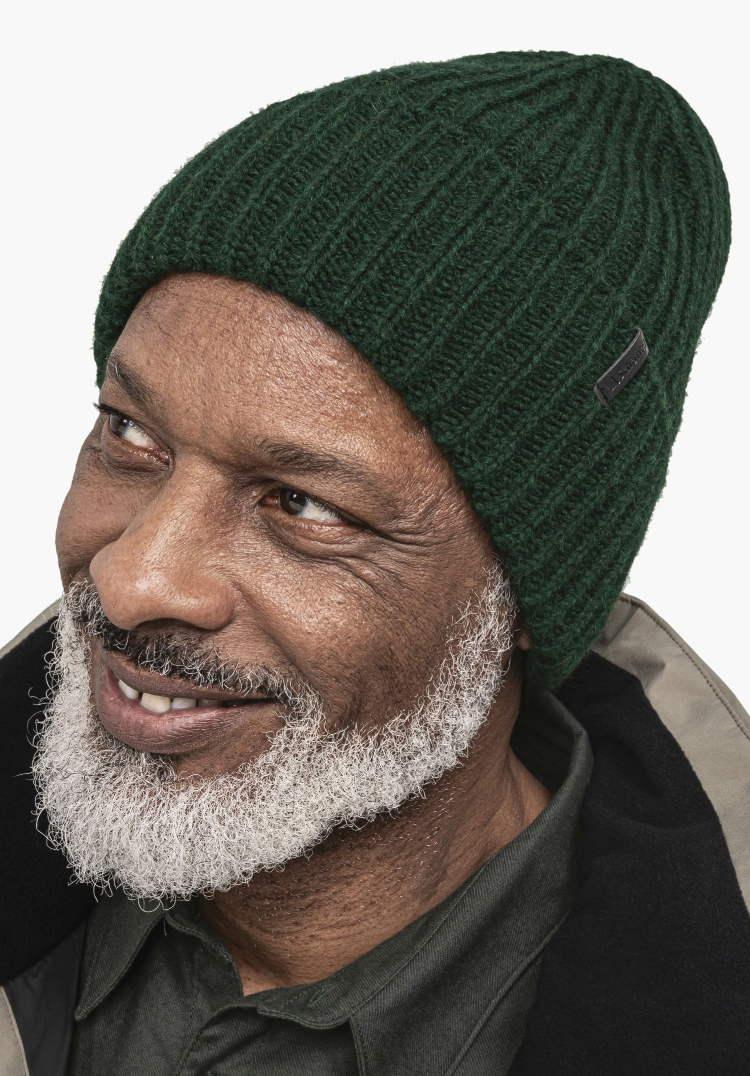 Rib-knit hat with soft fleece lining
