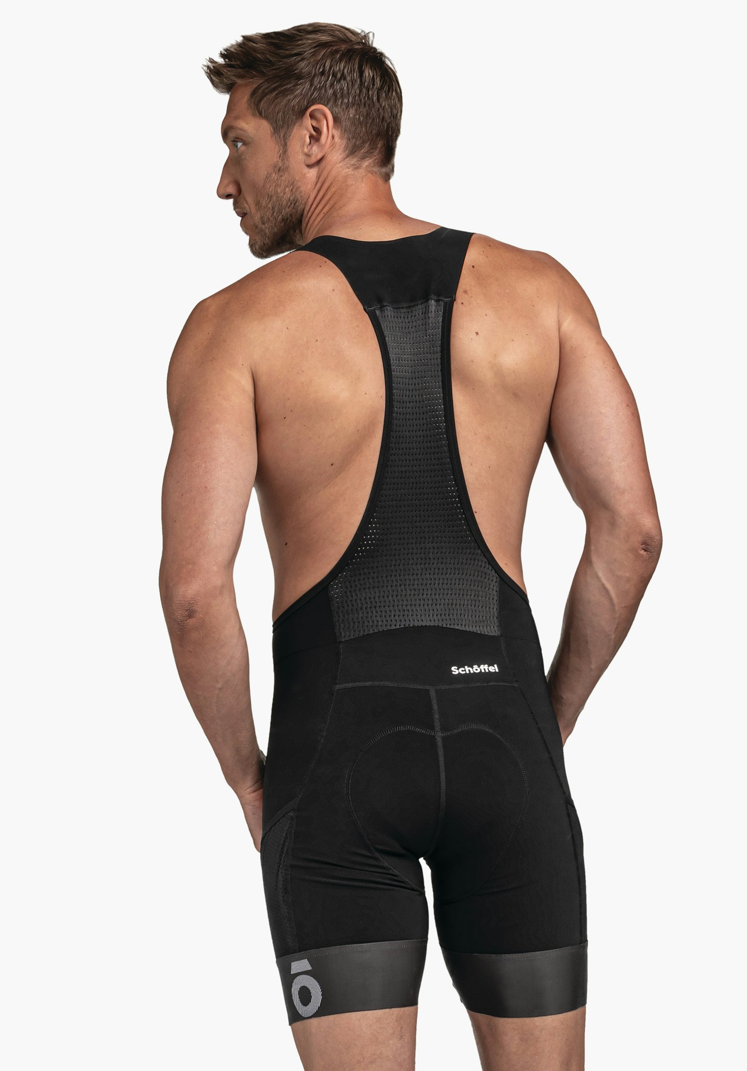 Bib shorts with 3D pad for 4h comfort
