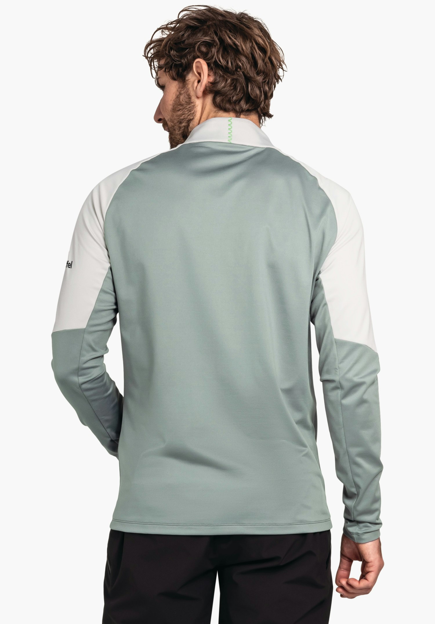 Sporty color block half-zip