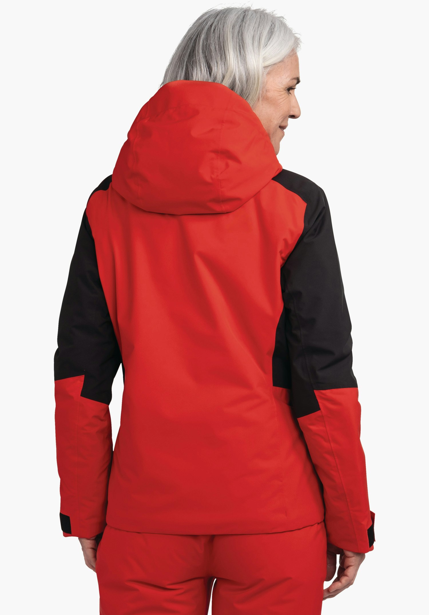 Color Block ski jacket with ventilation