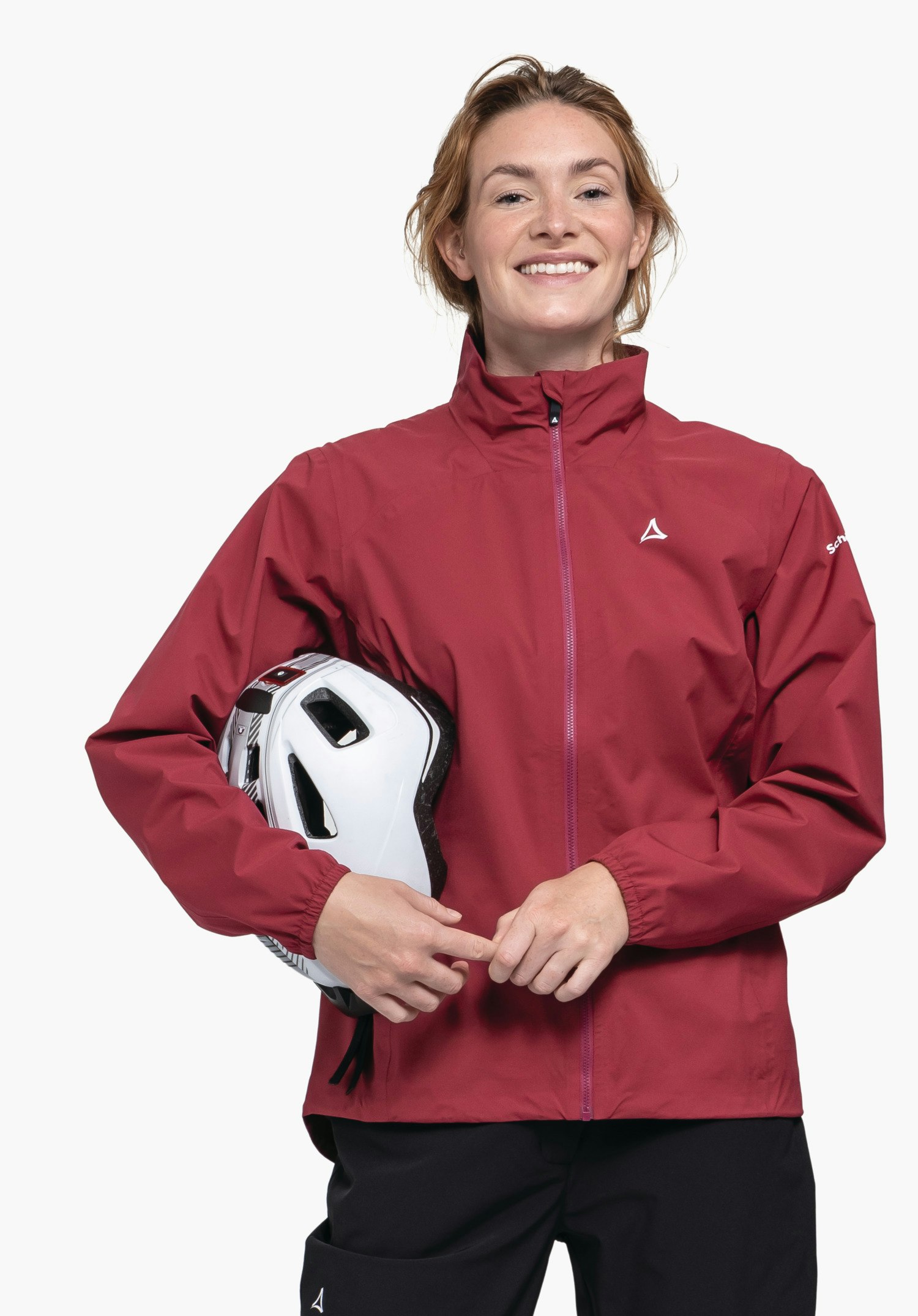 Compact bike rain jacket