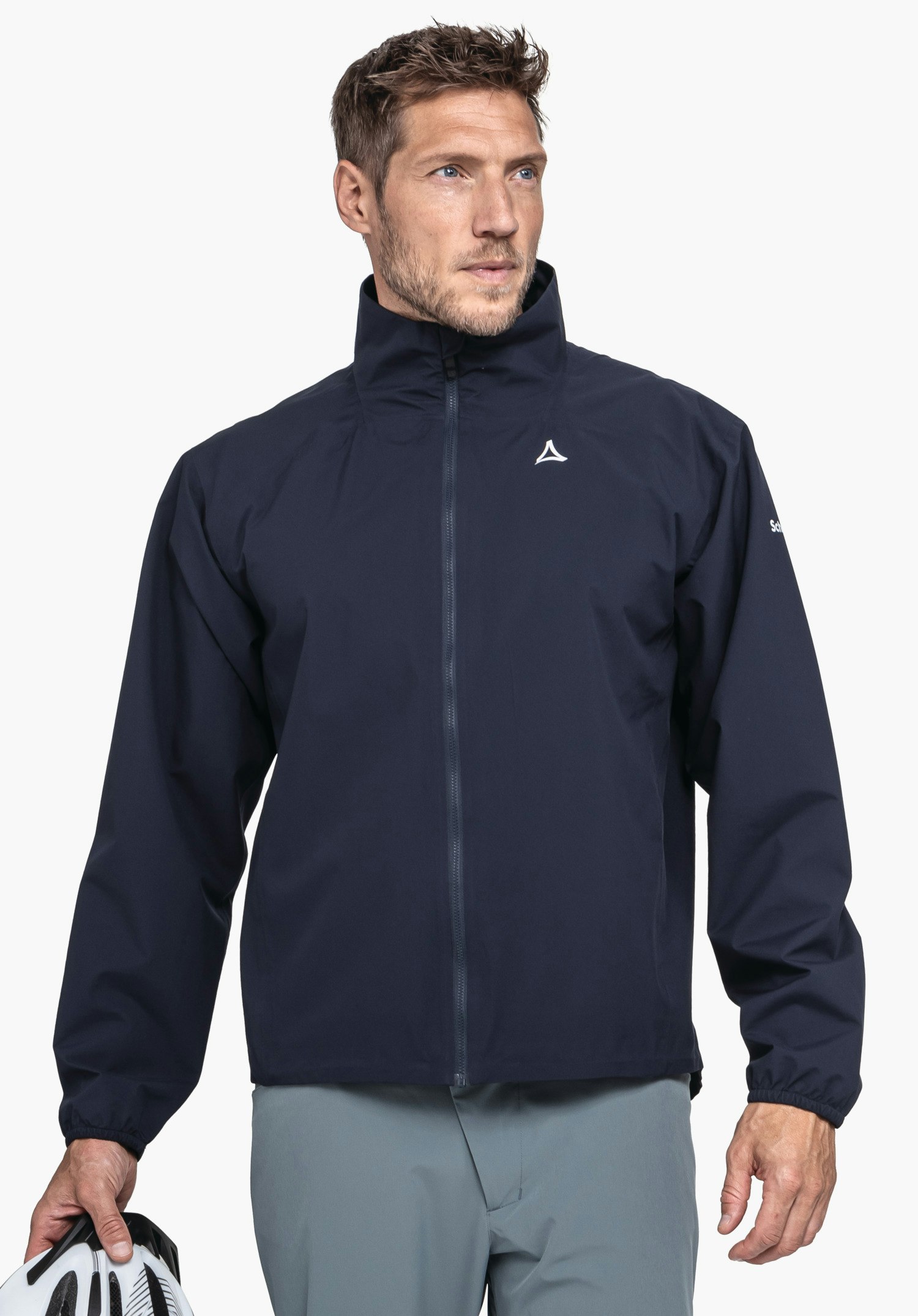 Compact bike rain jacket