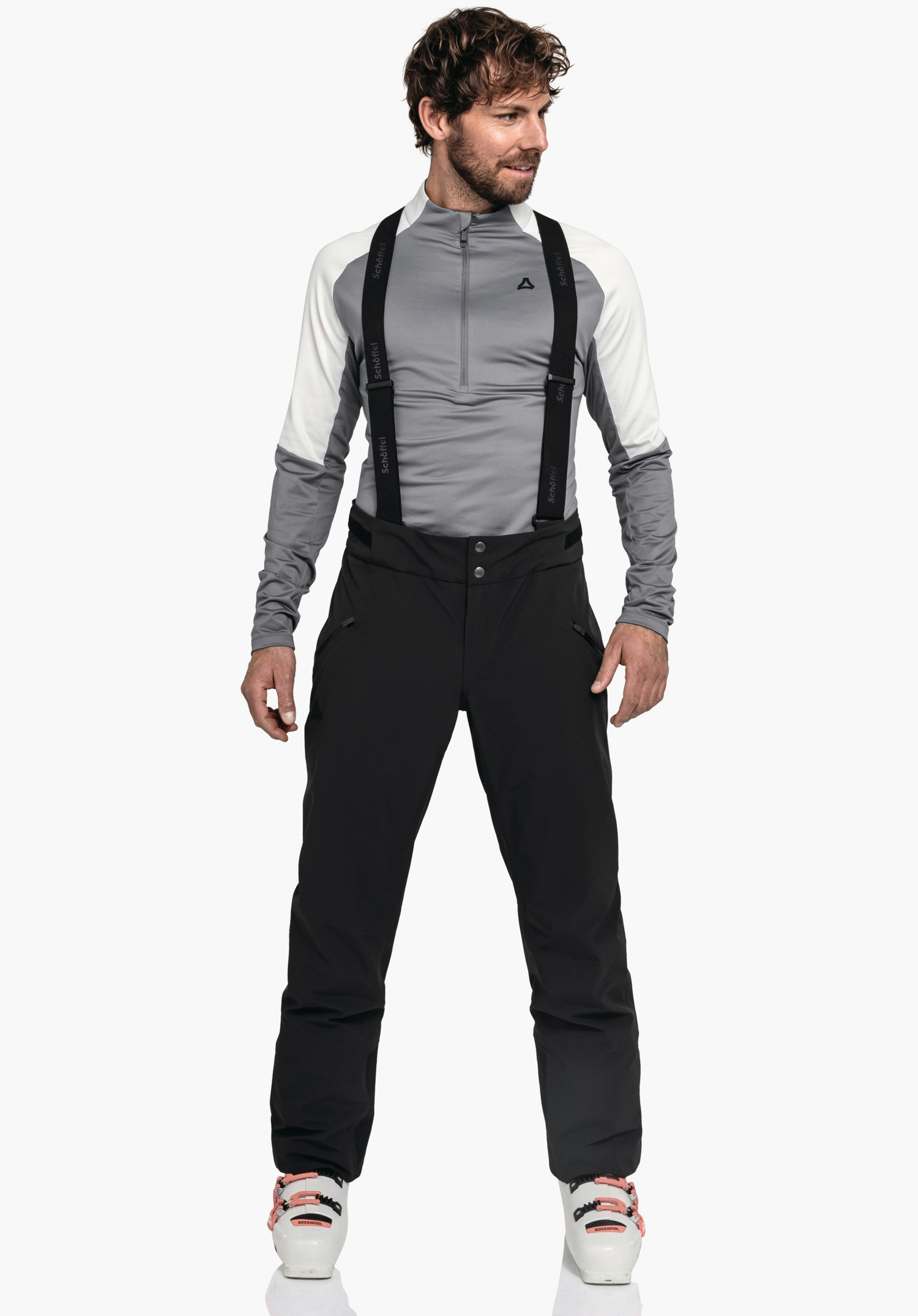 Unpadded layering ski pants with lining