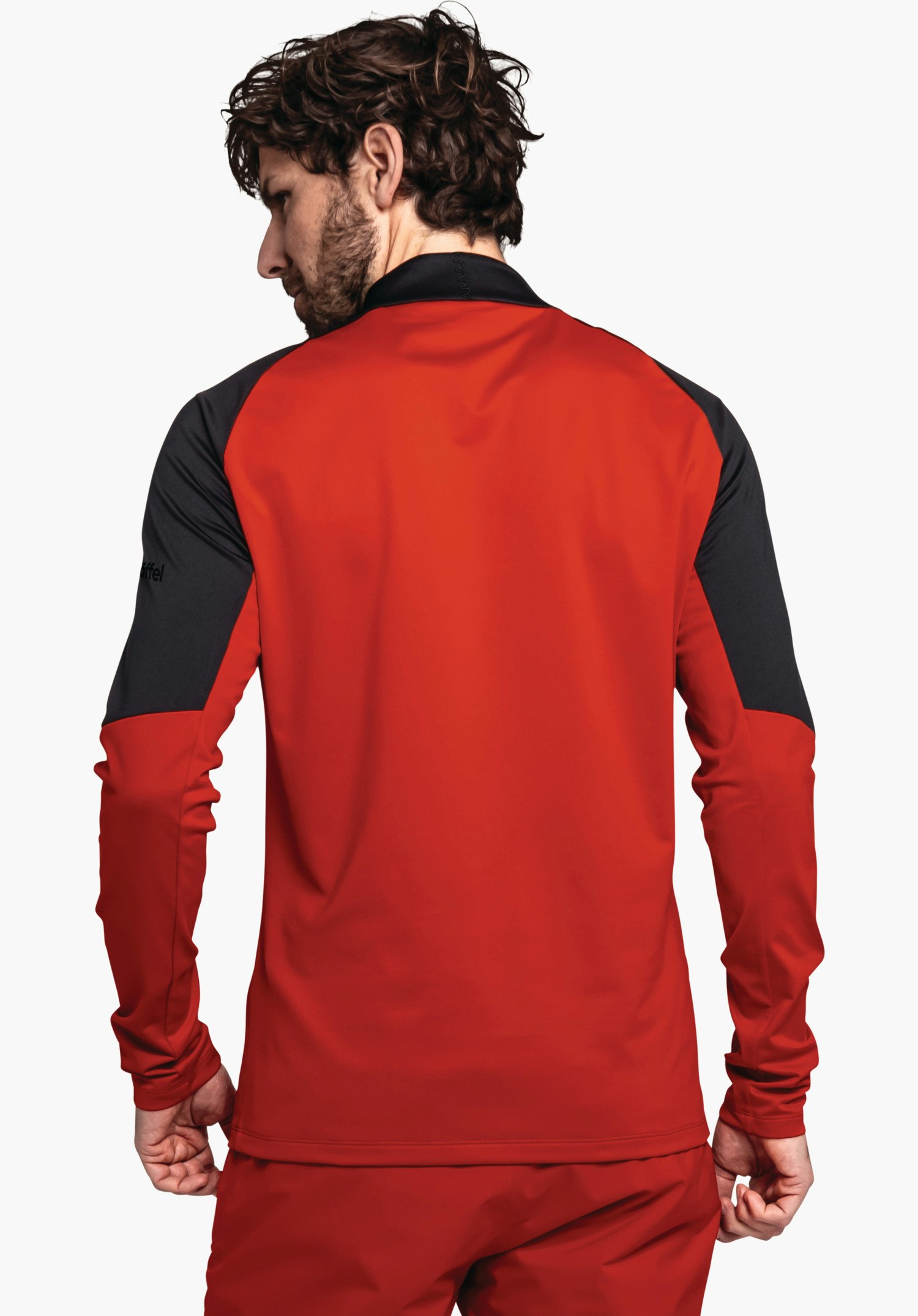 Sporty color block half-zip