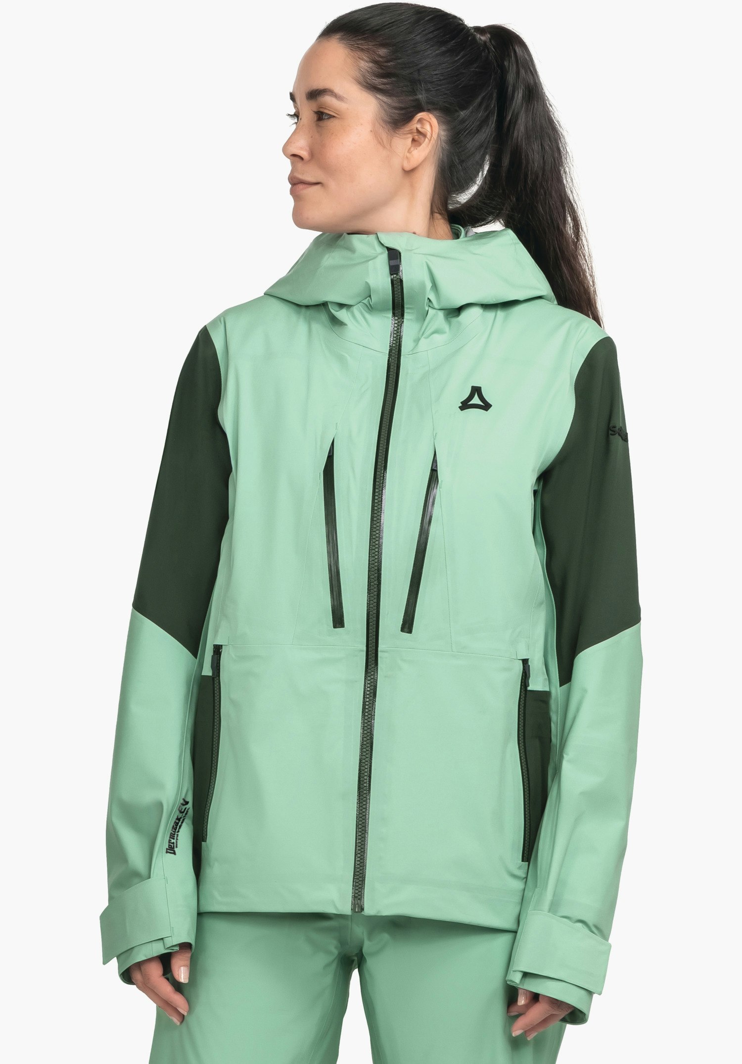 High-tech hardshell jacket with thermal zones