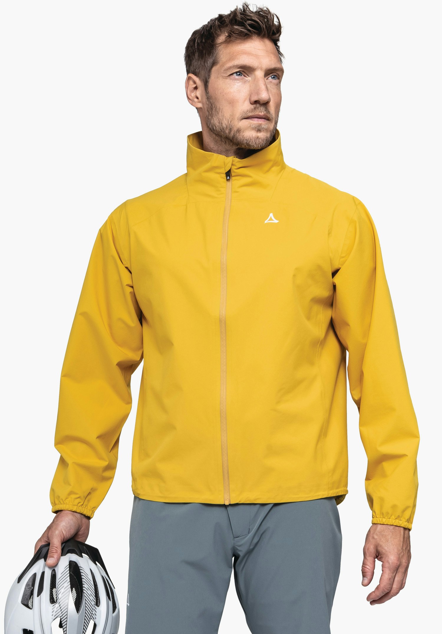 Compact bike rain jacket