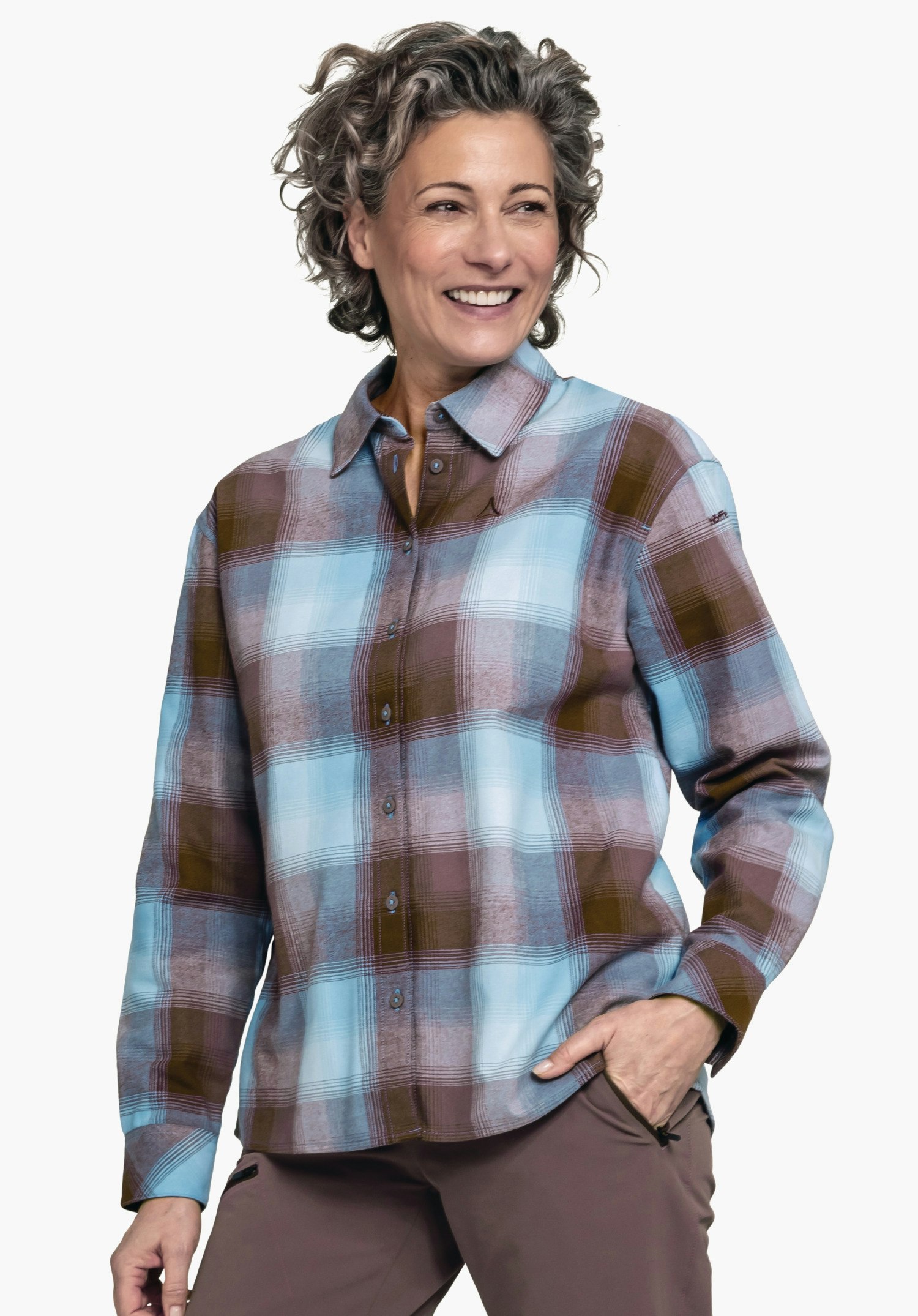 Hiking blouse with roll up sleeves