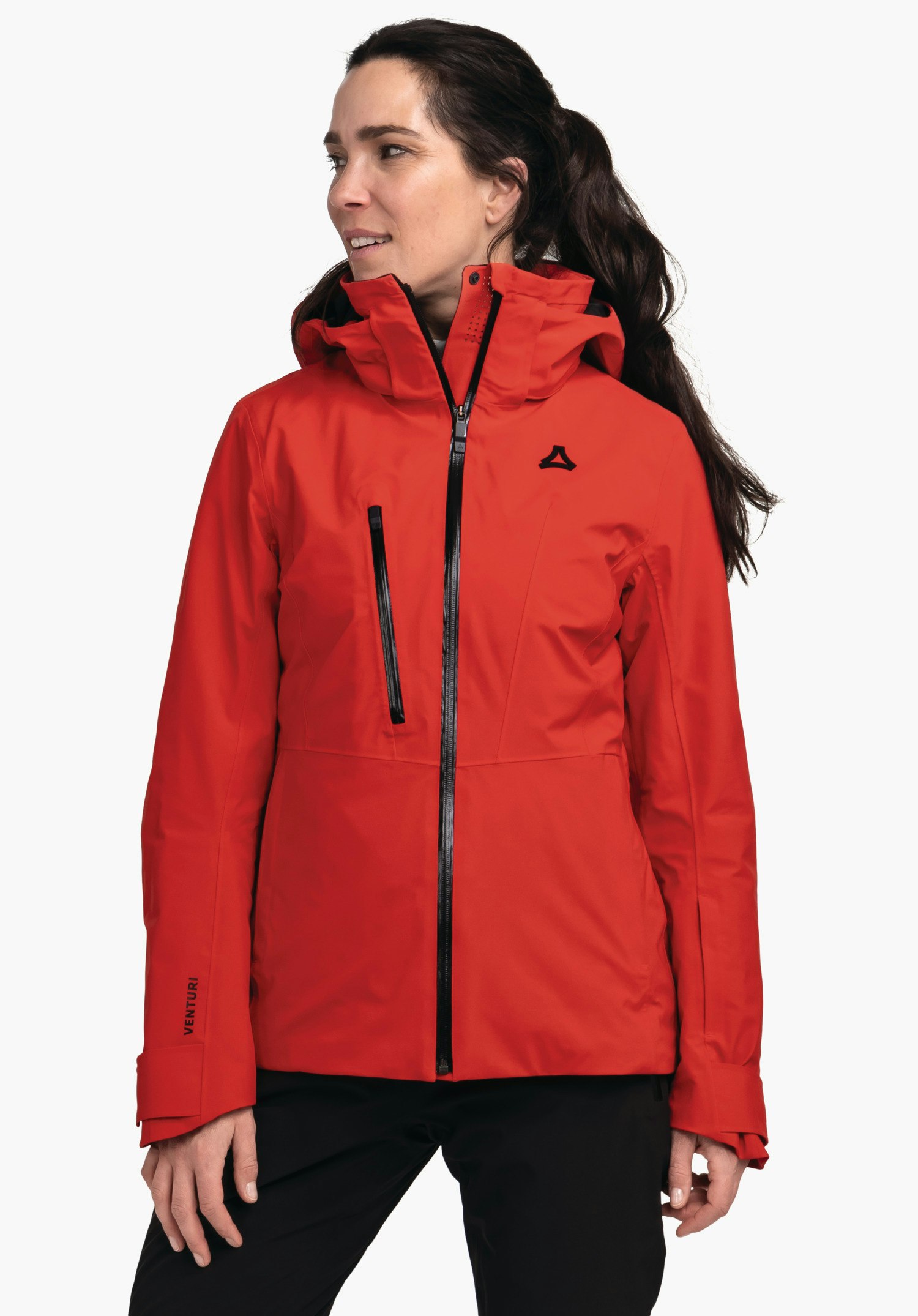 Lightly padded layering ski jacket