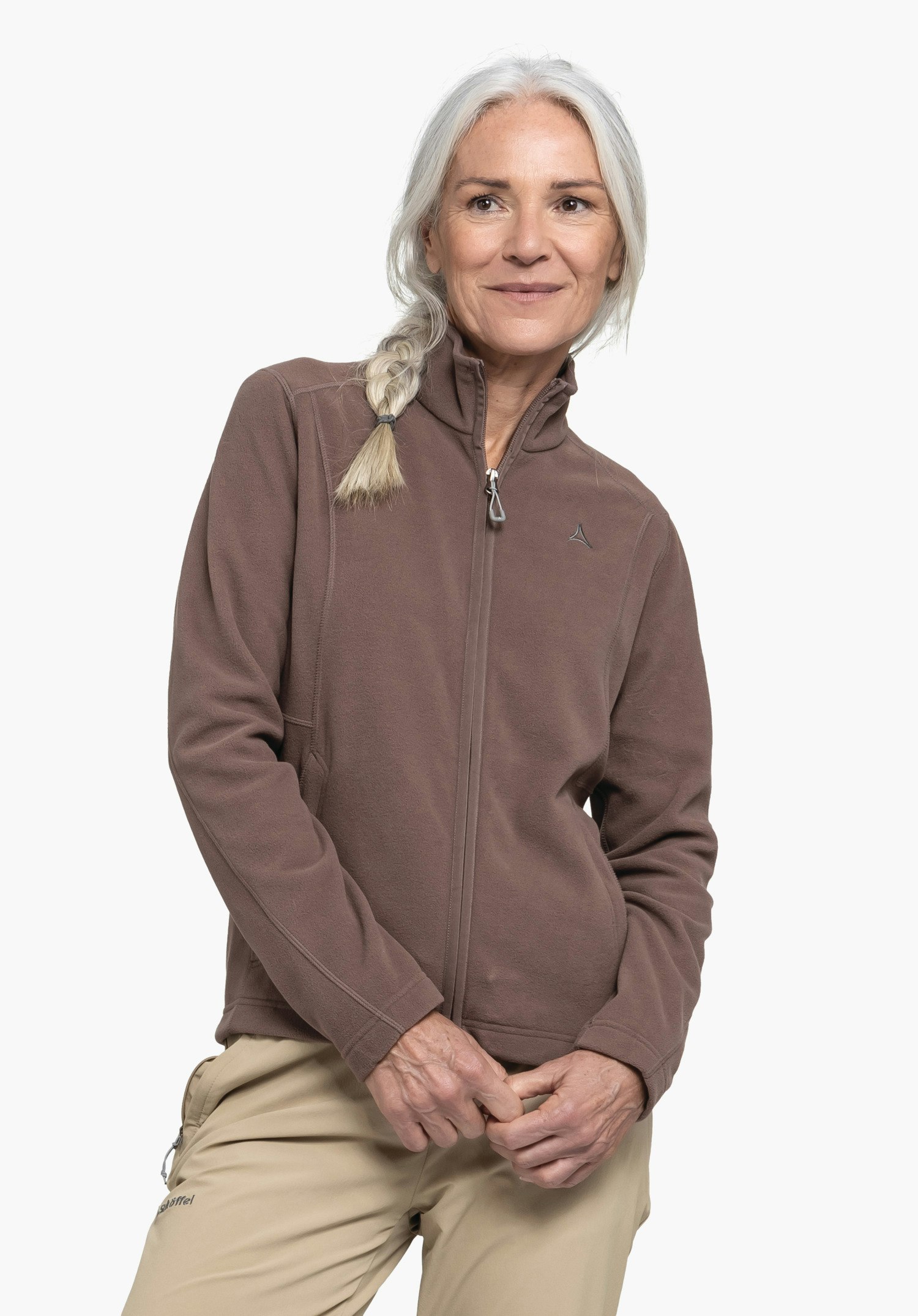 Fleece jacket with high wearing comfort