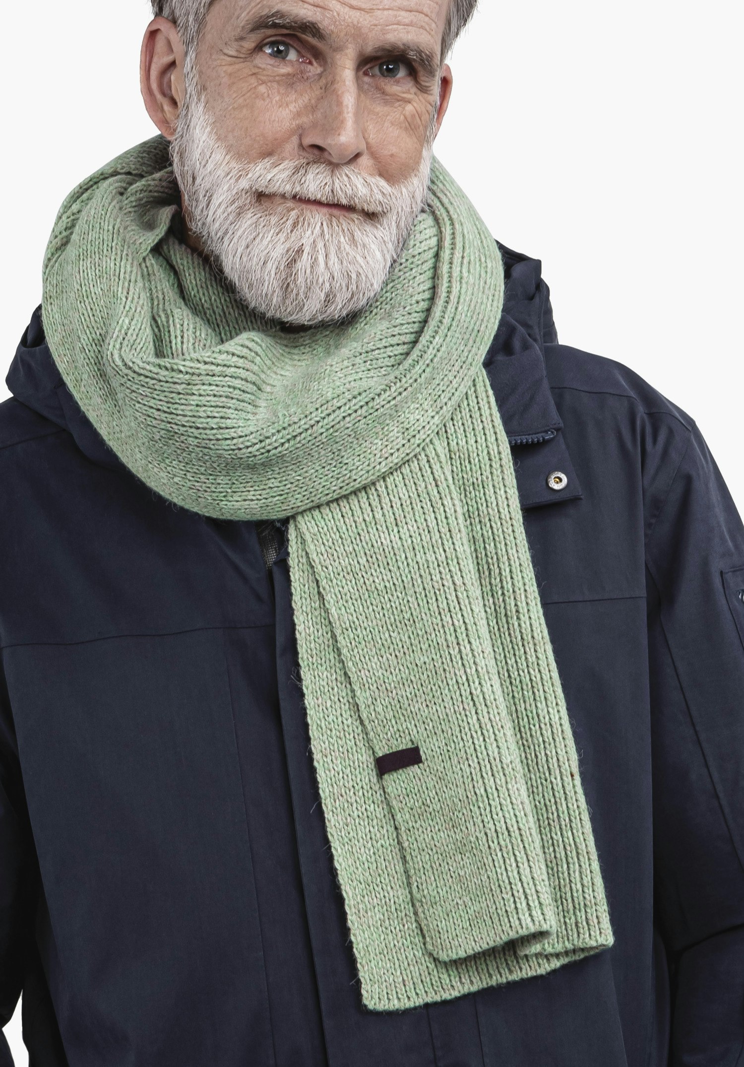 Warm knitted scarf for cold days