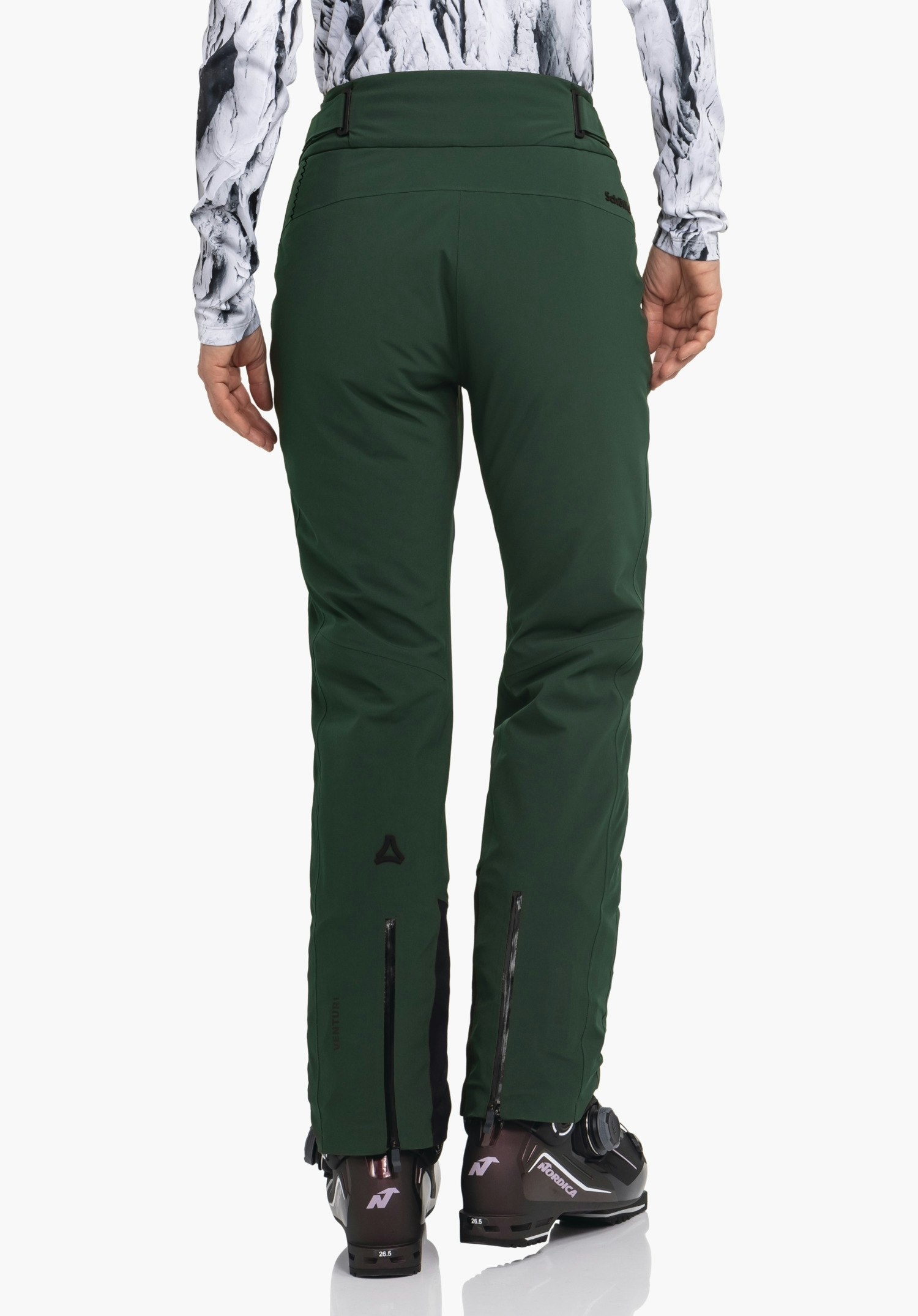 Waterproof, sporty performance ski pants