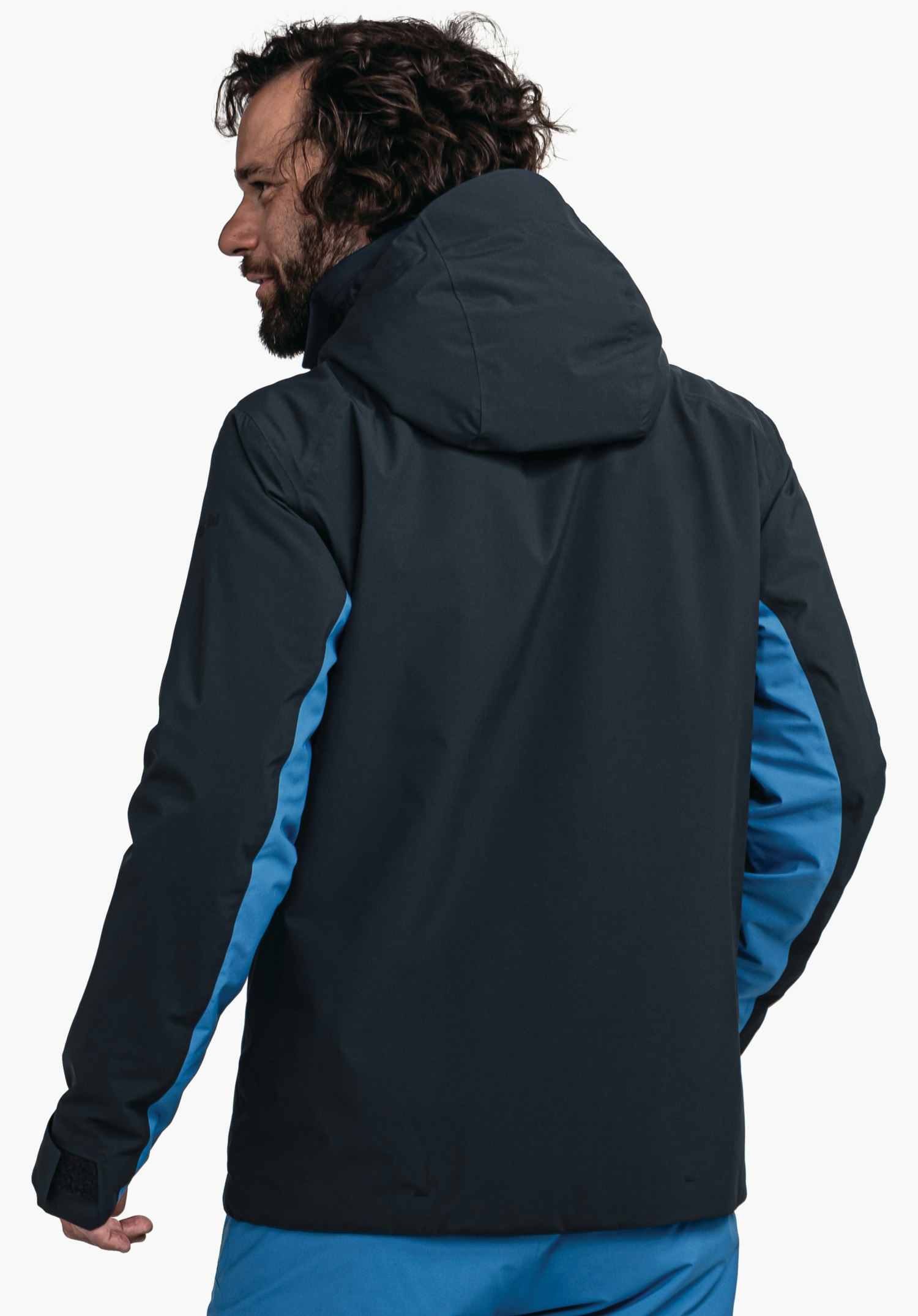 Color Block ski jacket with ventilation