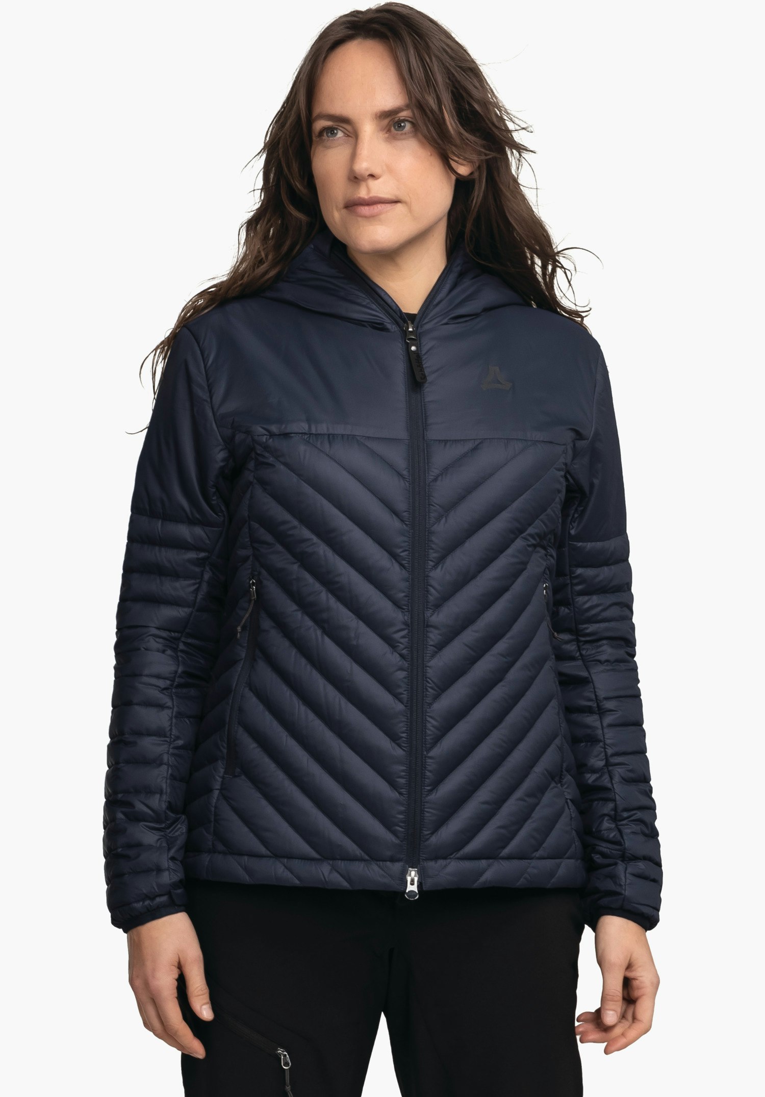 Down jacket for sporty hikes