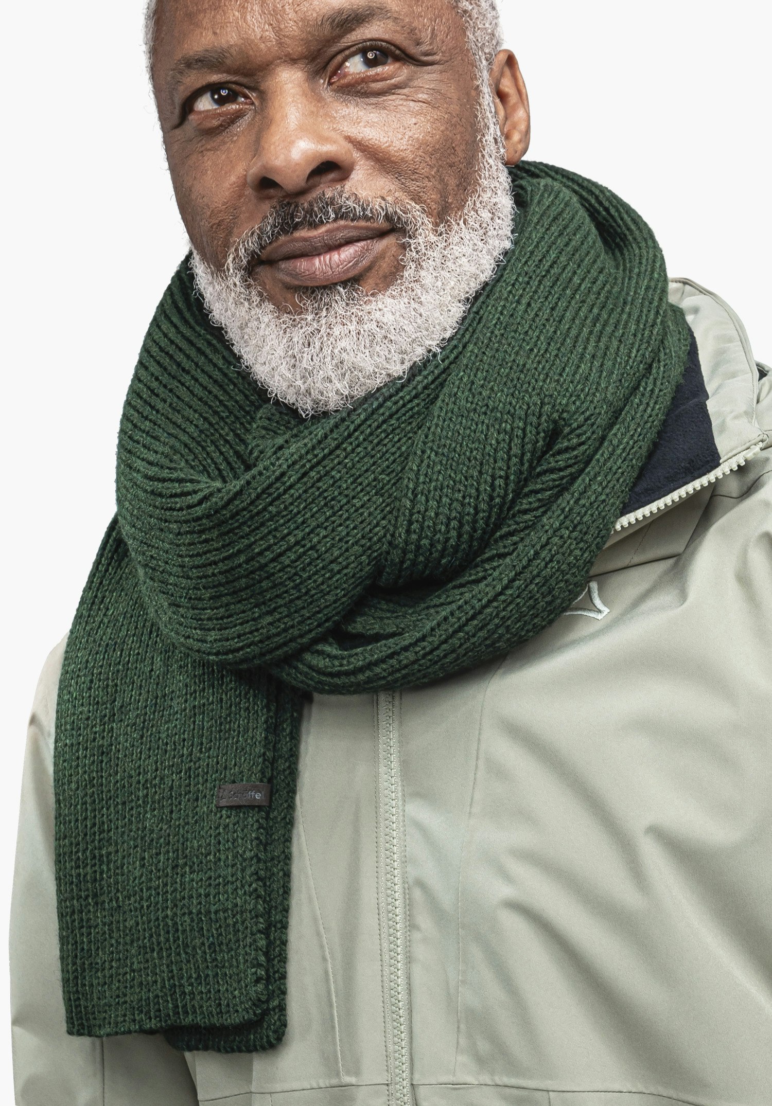 Warm knitted scarf for cold days