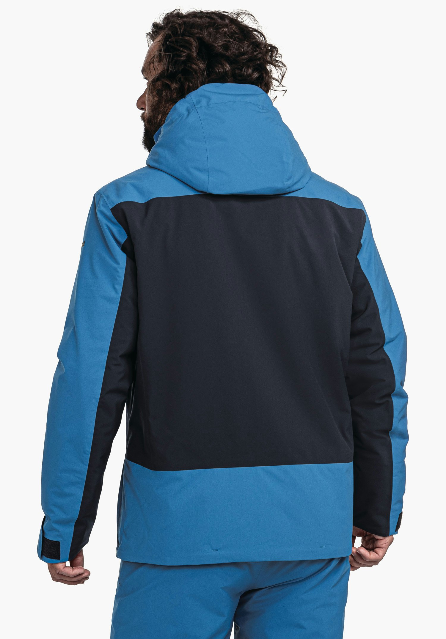 Sporty color block ski jacket