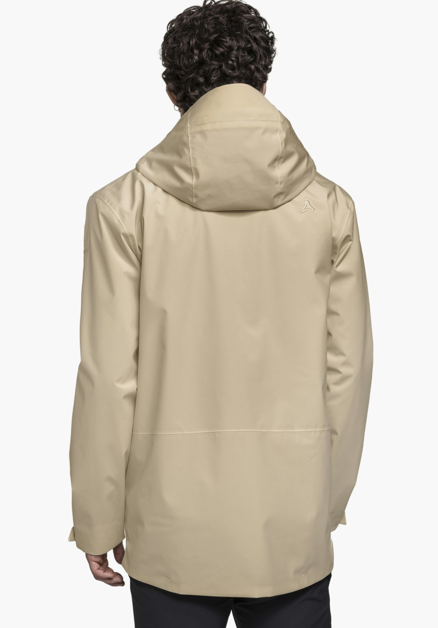 Recyclable rain jacket with stretch