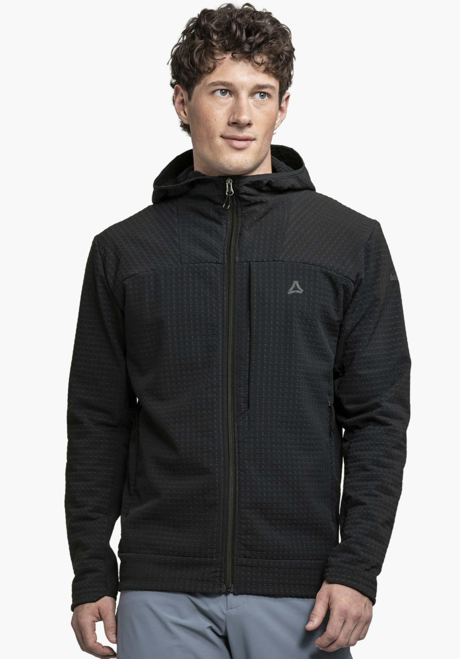 Functional fleece hoody with hood