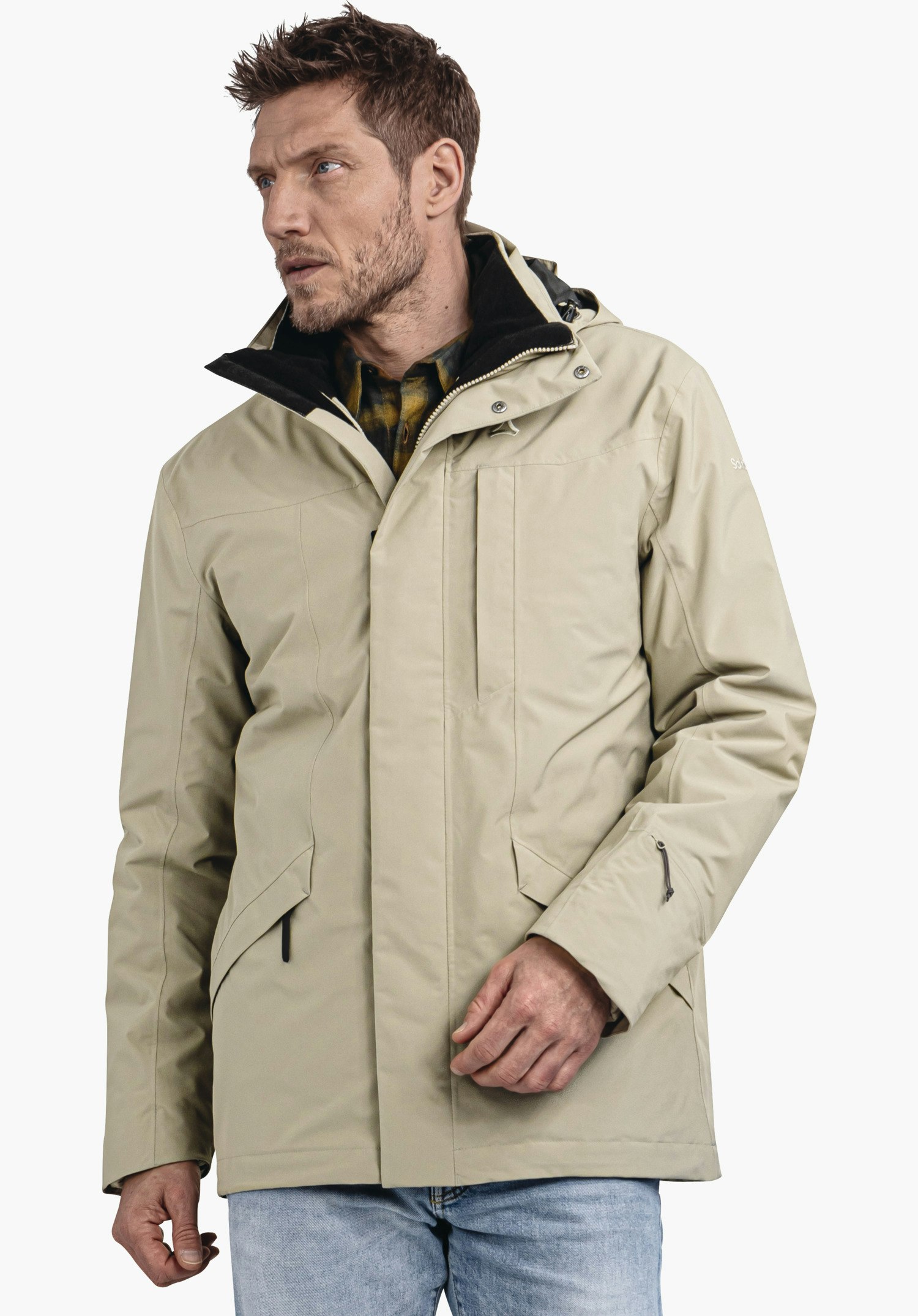 Waterproof 3in1 parka with quilted jacket